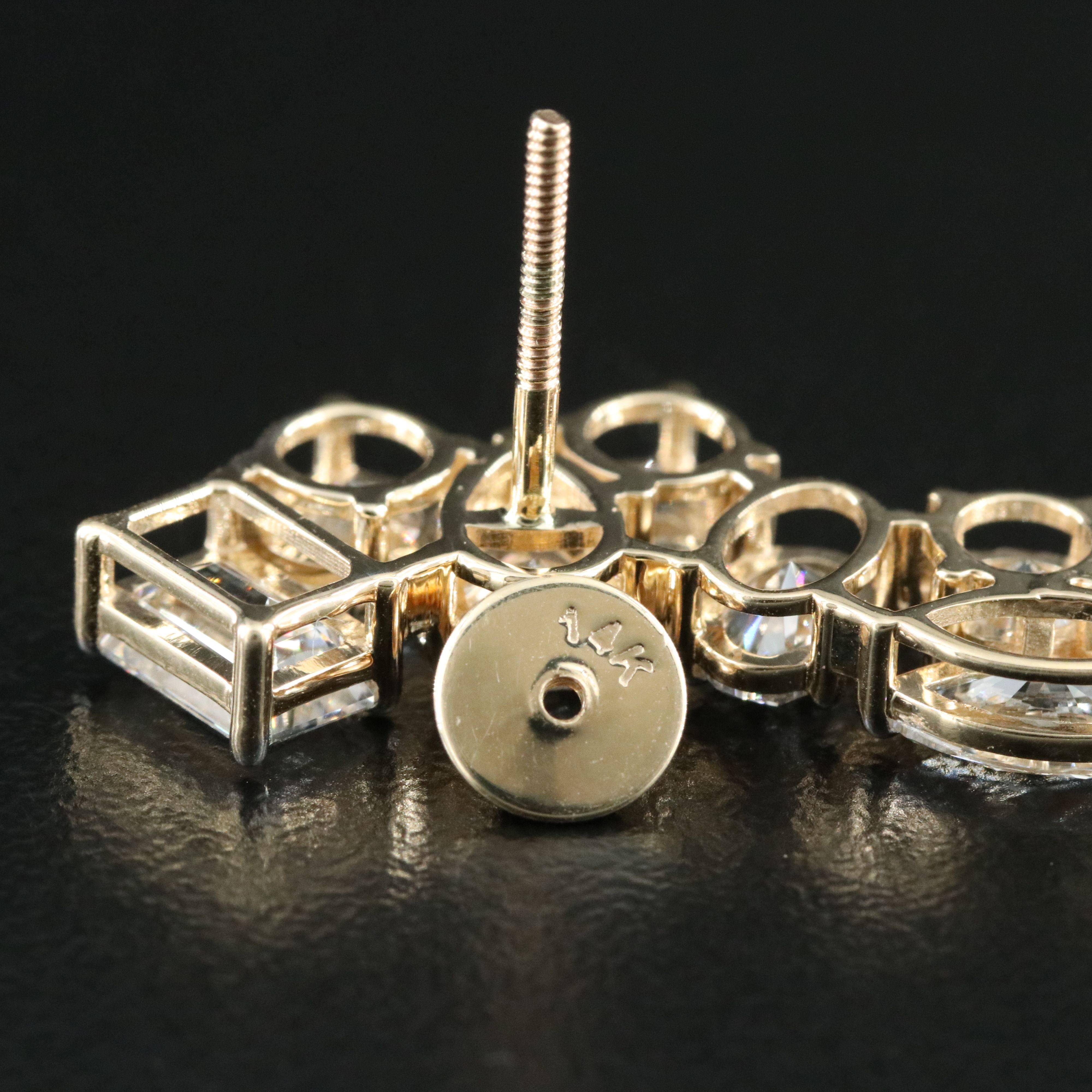 14K 6.93 CTW Lab Grown Diamond Earrings