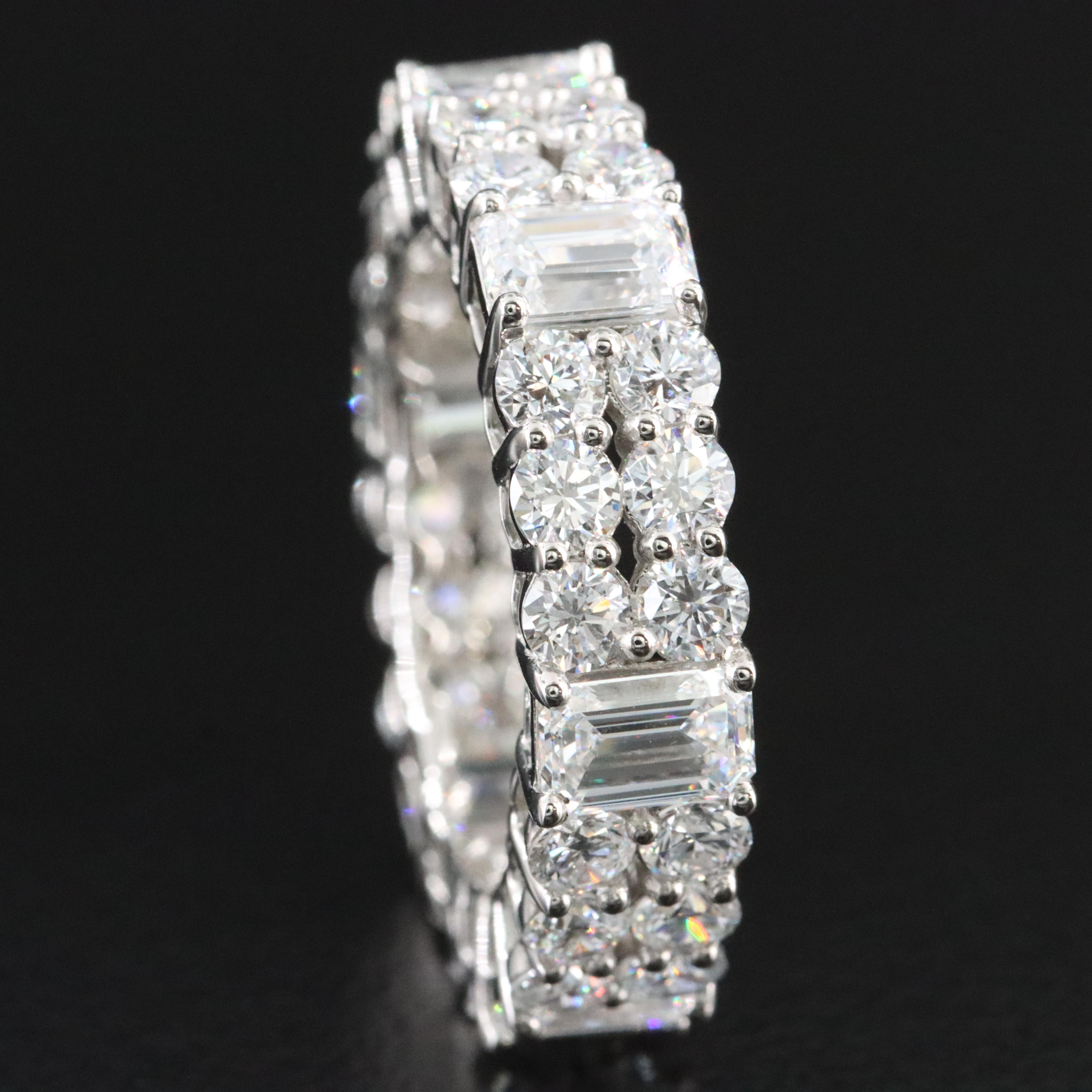 Platinum 6.30 CTW Lab Grown Diamond Eternity Band