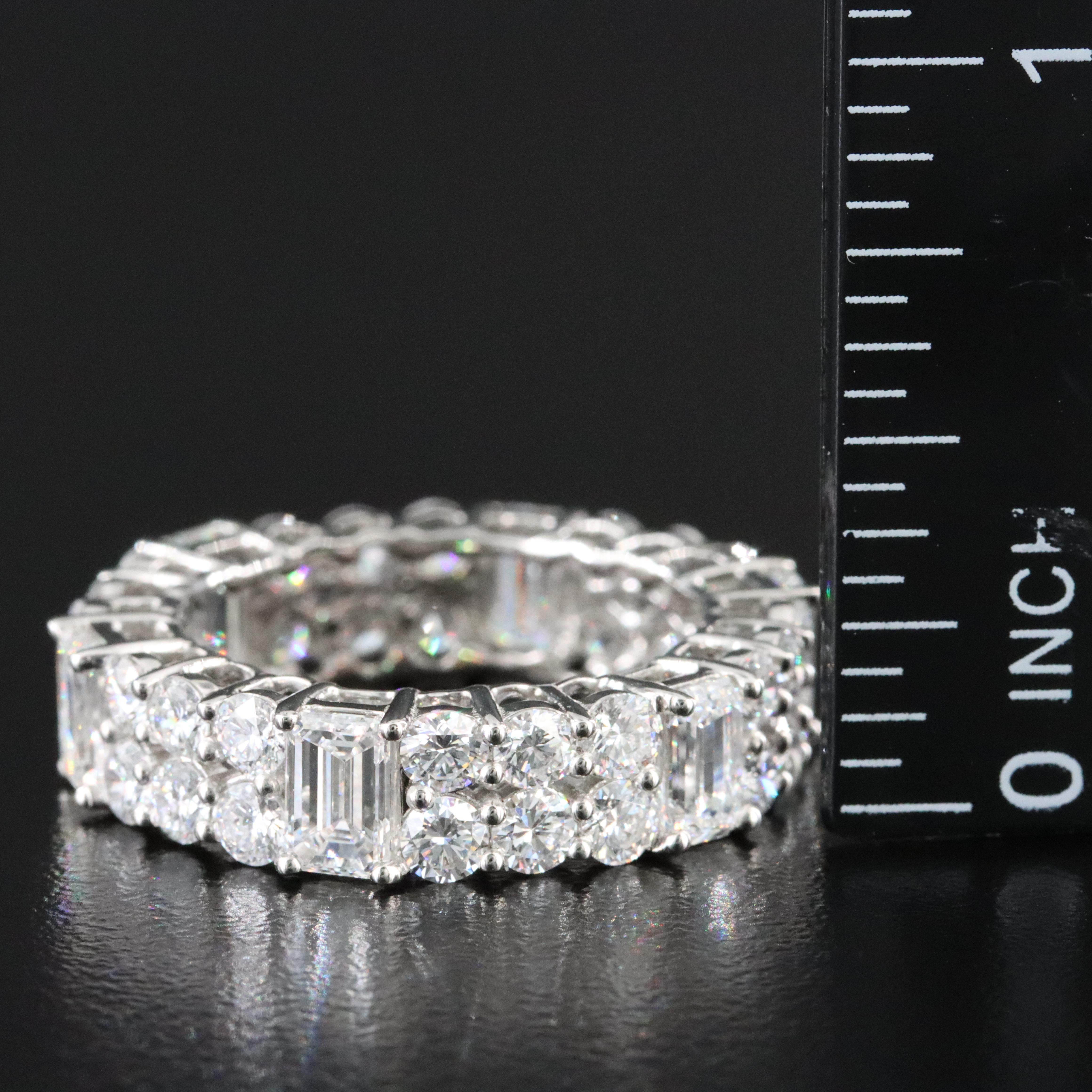 Platinum 6.30 CTW Lab Grown Diamond Eternity Band