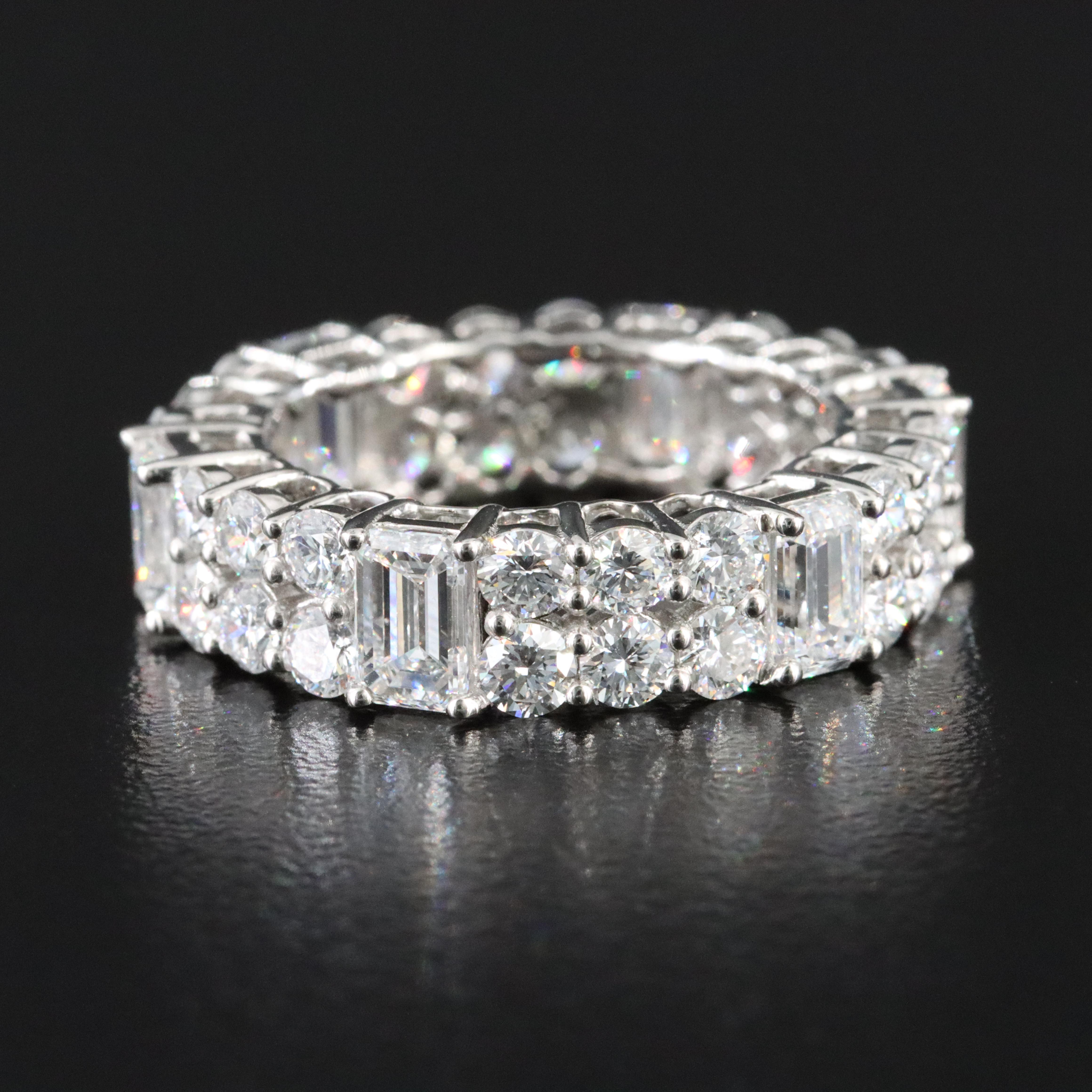Platinum 6.30 CTW Lab Grown Diamond Eternity Band
