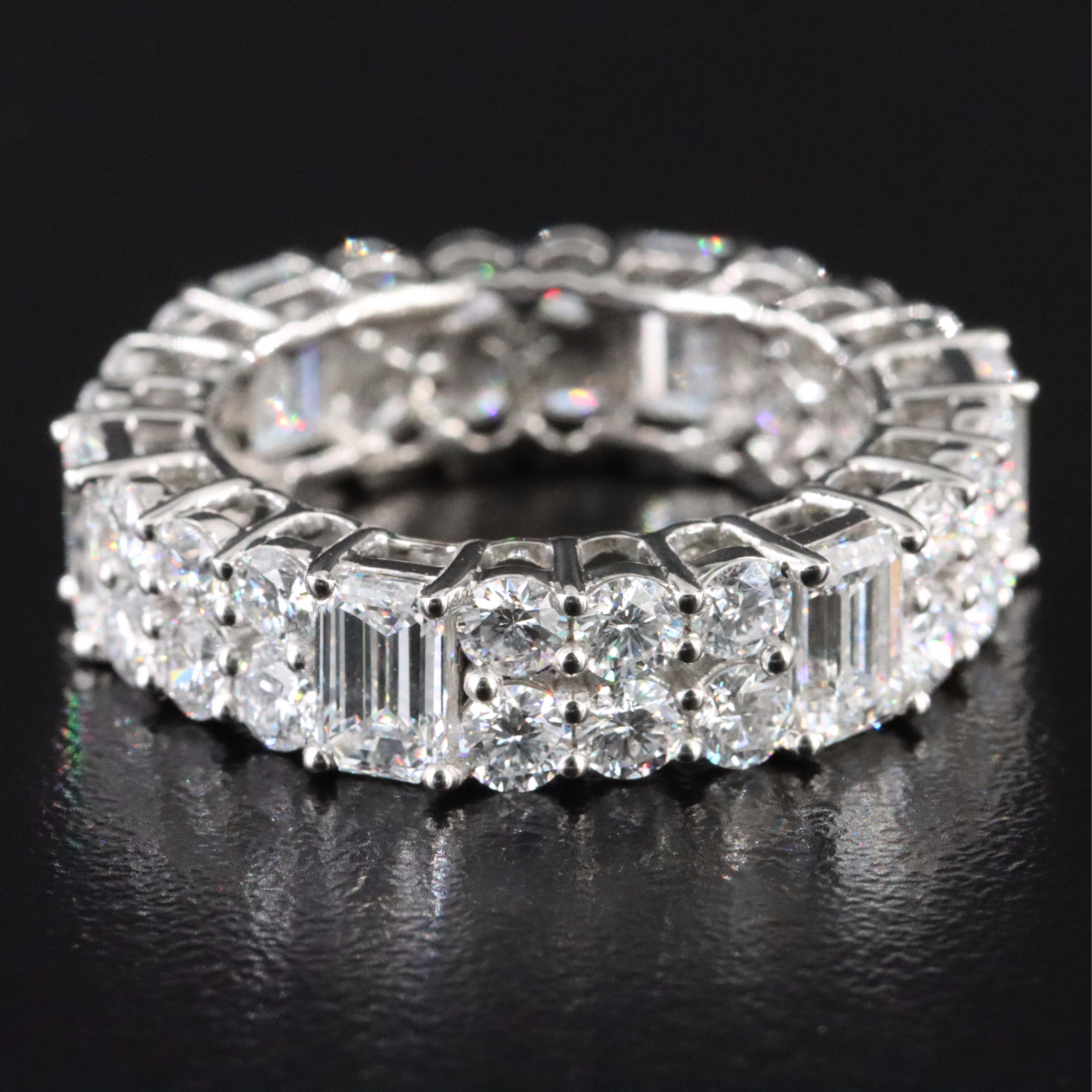 Platinum 6.30 CTW Lab Grown Diamond Eternity Band