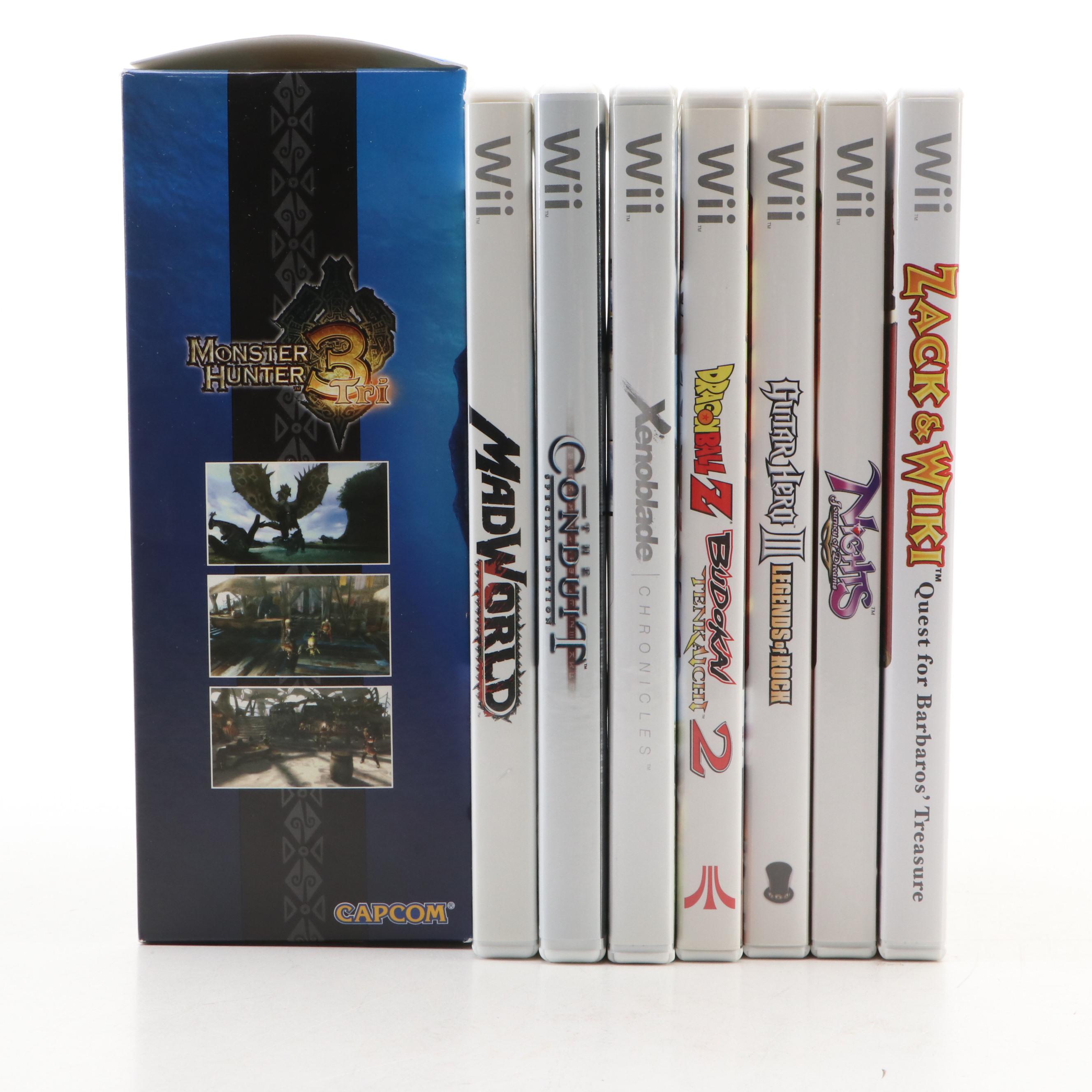 Monster Hunter, Dragon Balll Z, Guitar Hero, and More Nintendo Wii Video Games