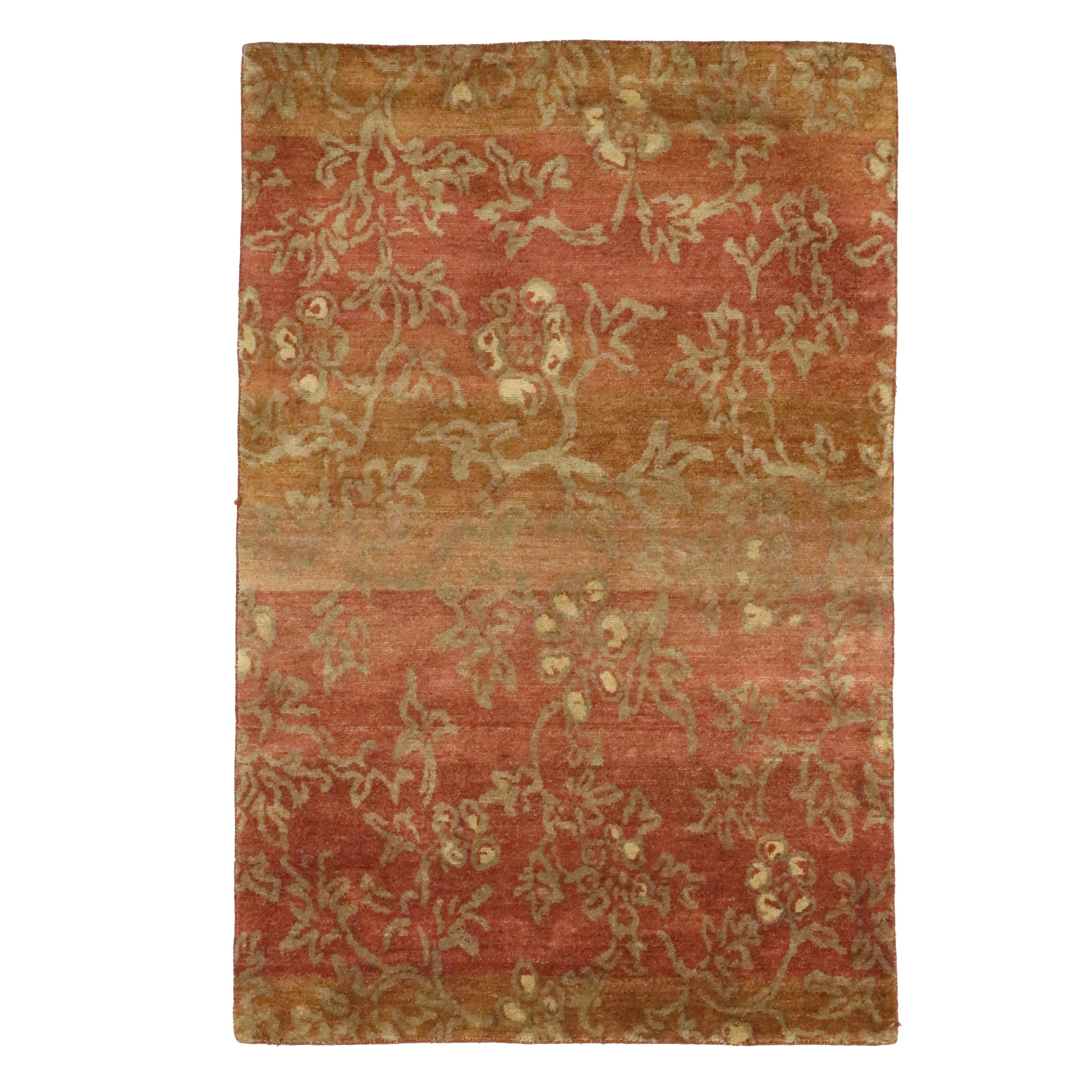 3'11 x 6' Hand-Knotted Tibetan Contemporary Area Rug