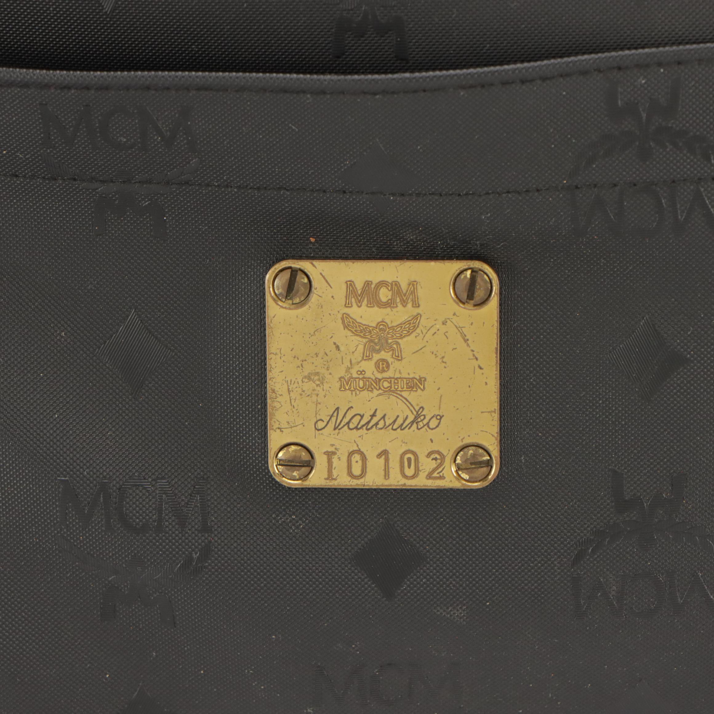 MCM Tote in Black Visetos Nylon Canvas