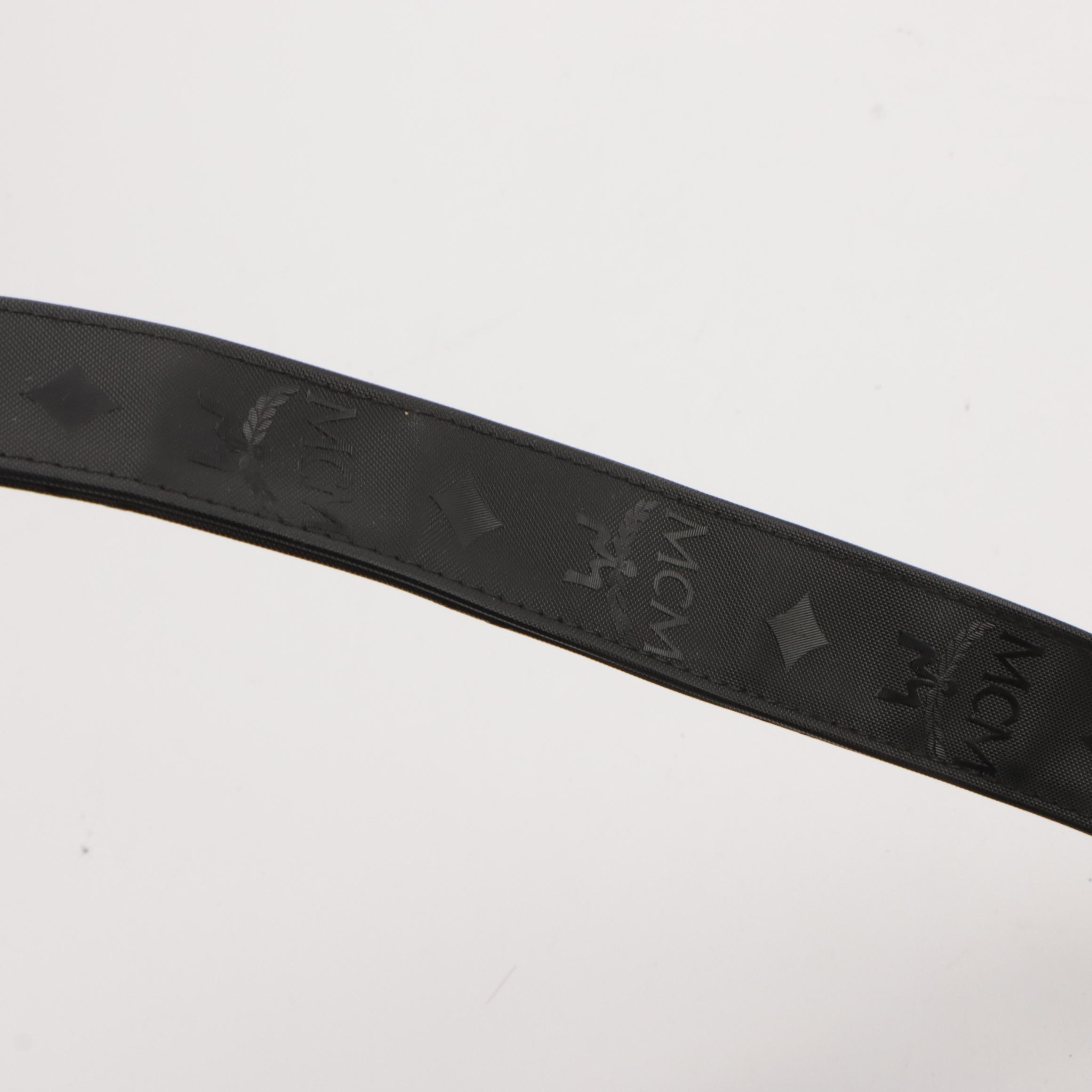 MCM Tote in Black Visetos Nylon Canvas