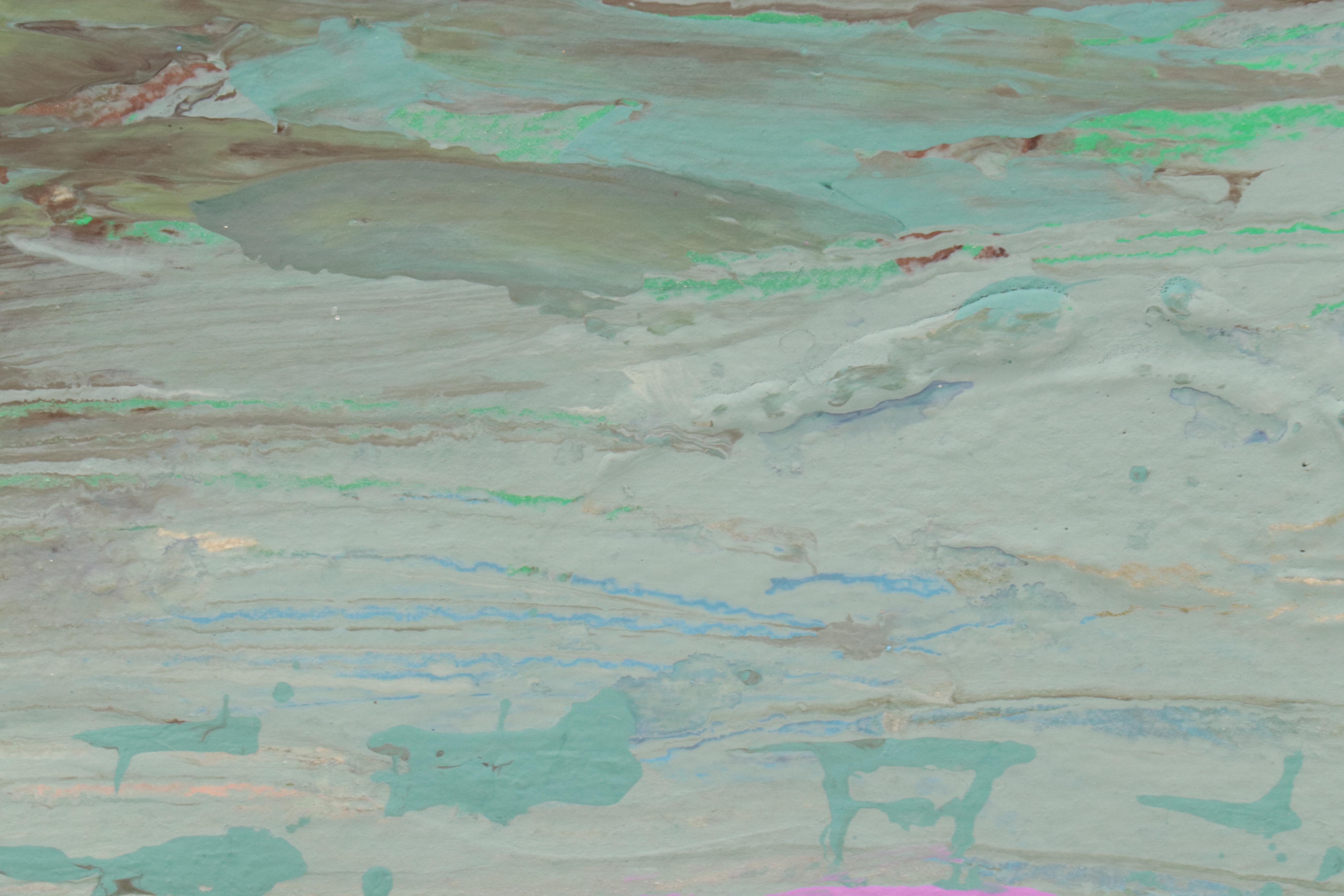 Harry Hilson Modern Landscape Acrylic Painting, Late 20th Century