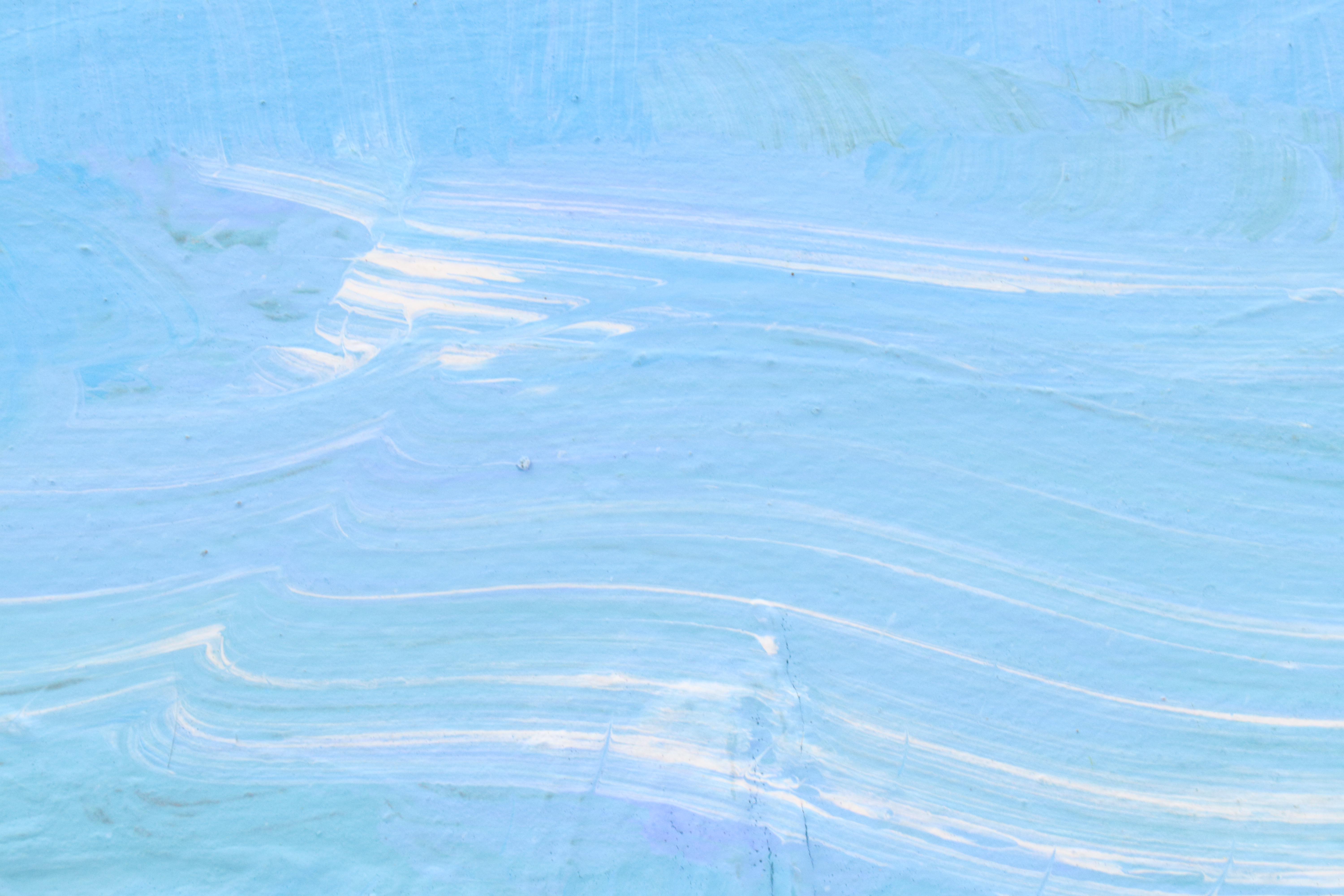 Harry Hilson Modern Landscape Acrylic Painting, Late 20th Century