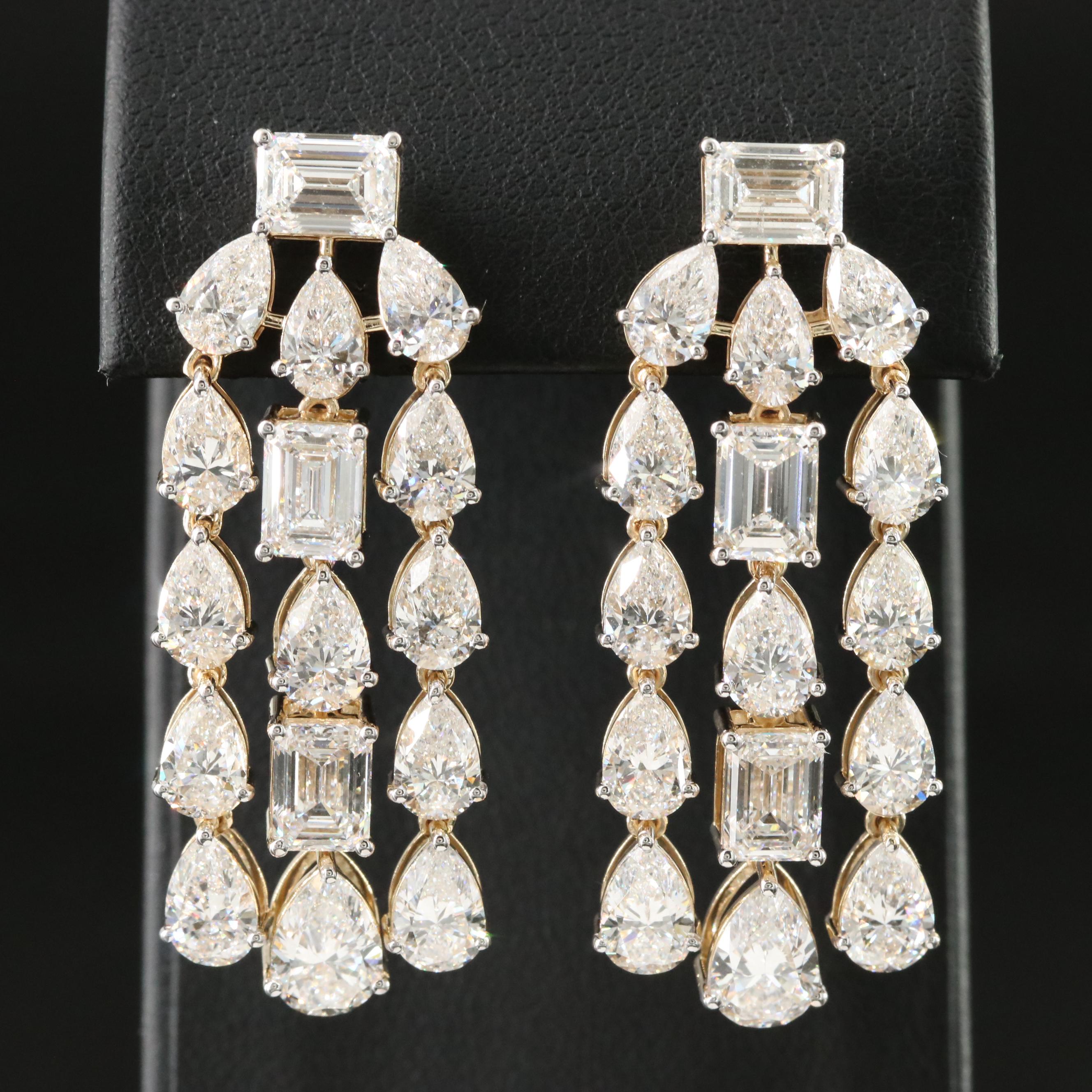14K 16.44 CTW Lab Grown Diamond Earrings