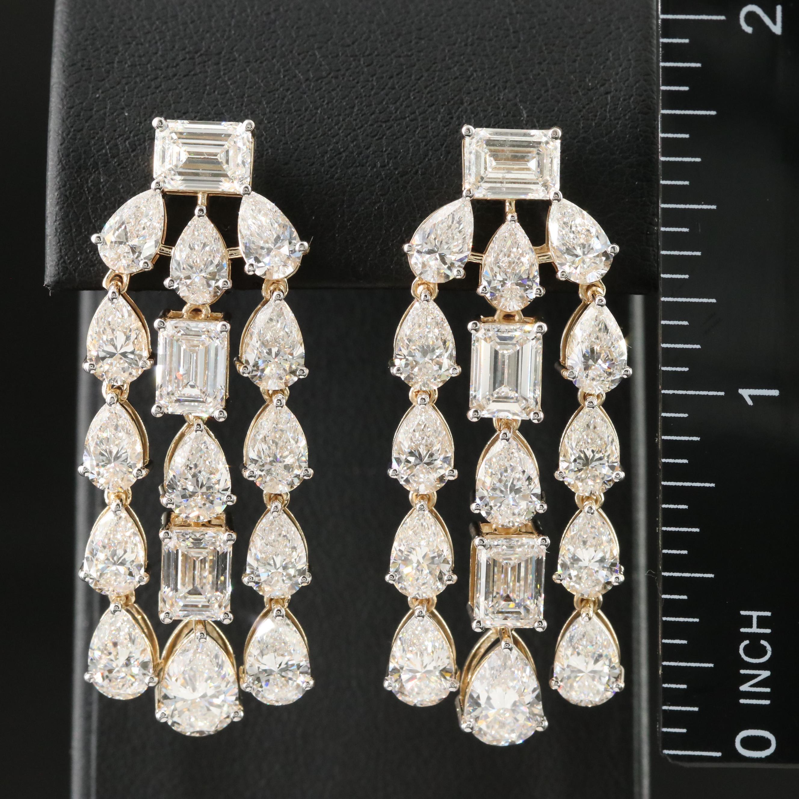 14K 16.44 CTW Lab Grown Diamond Earrings
