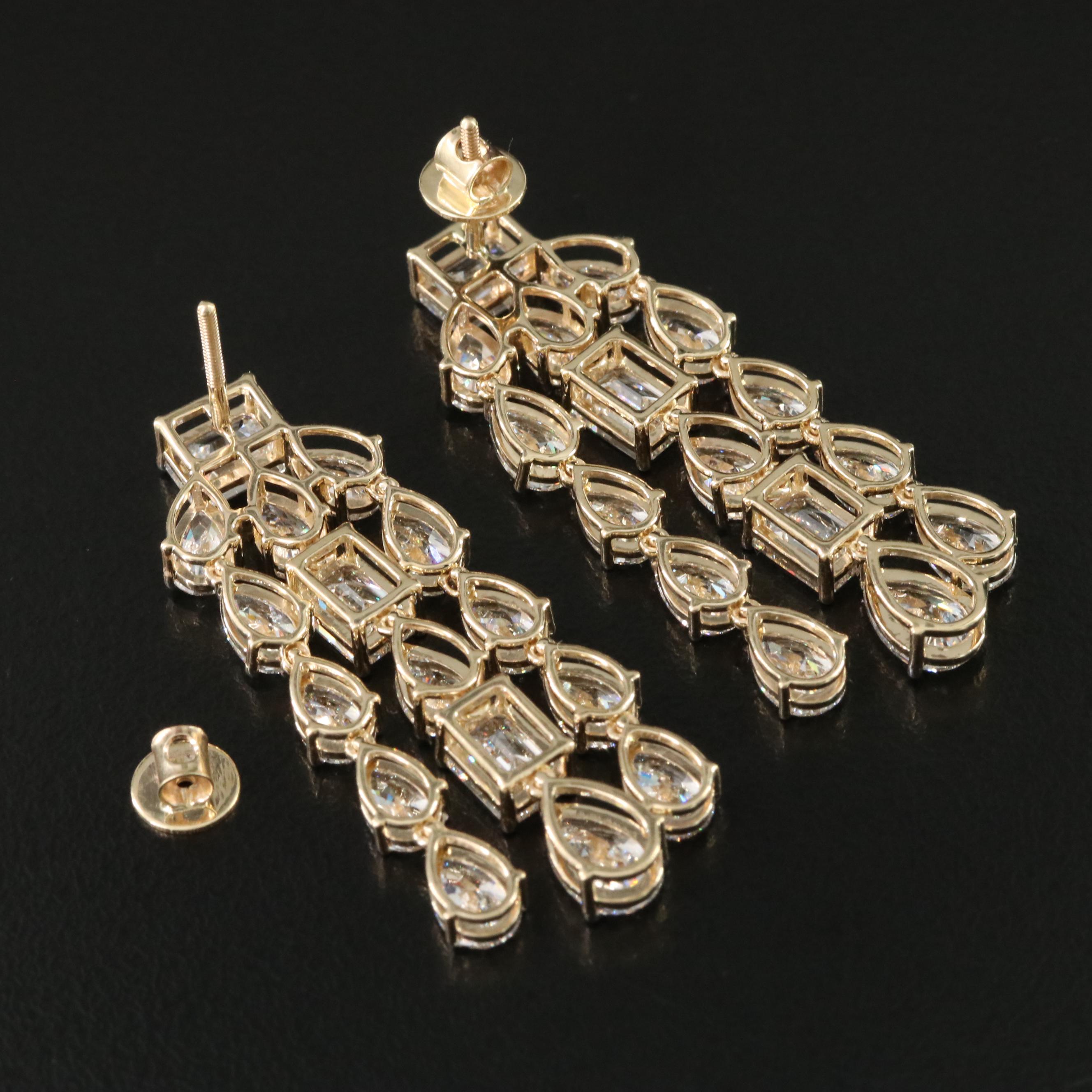 14K 16.44 CTW Lab Grown Diamond Earrings