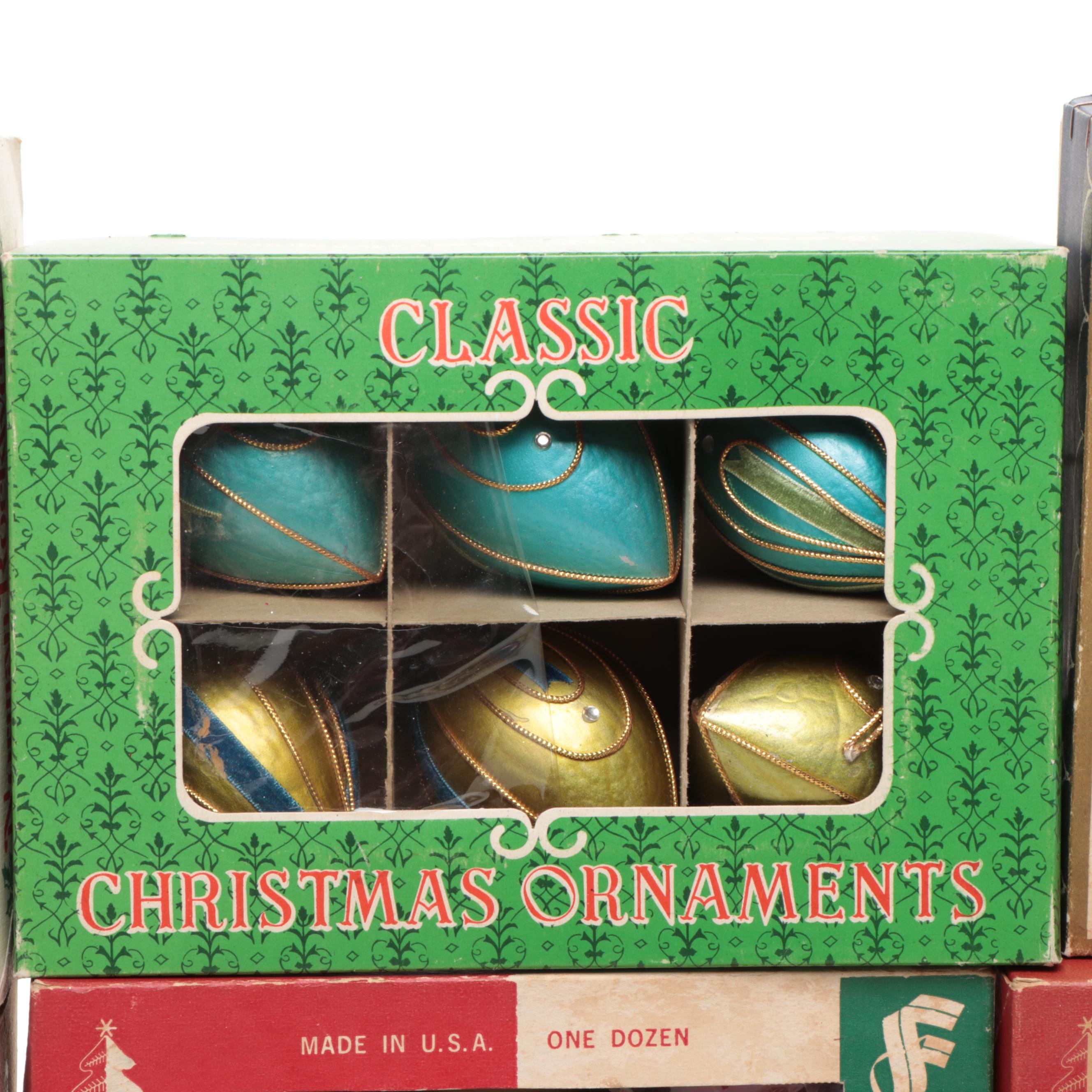 Norman Rockwell's Charles Dickens Series and More Glass Christmas Tree Ornaments
