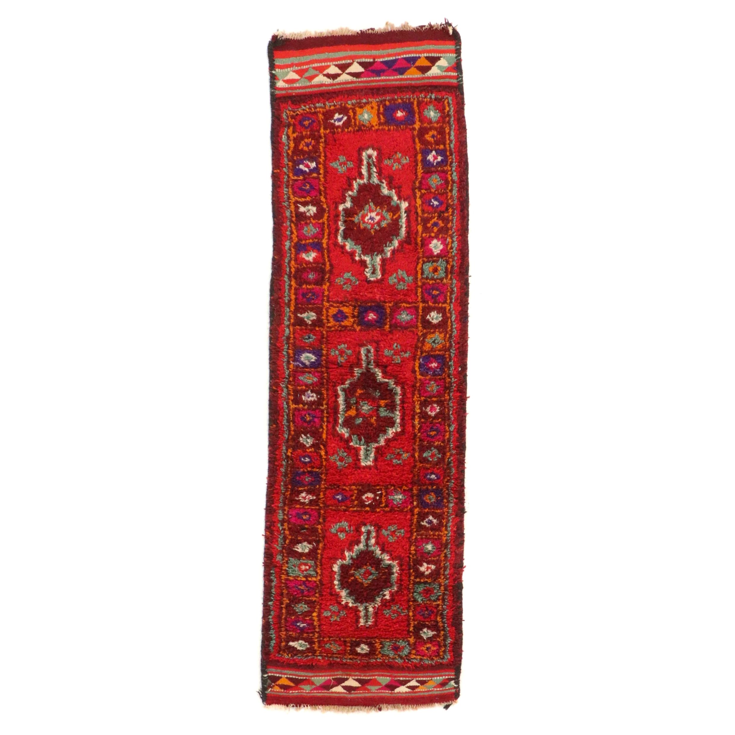 2'10 x 9'10 Hand-Knotted Moroccan Berber Carpet Runner