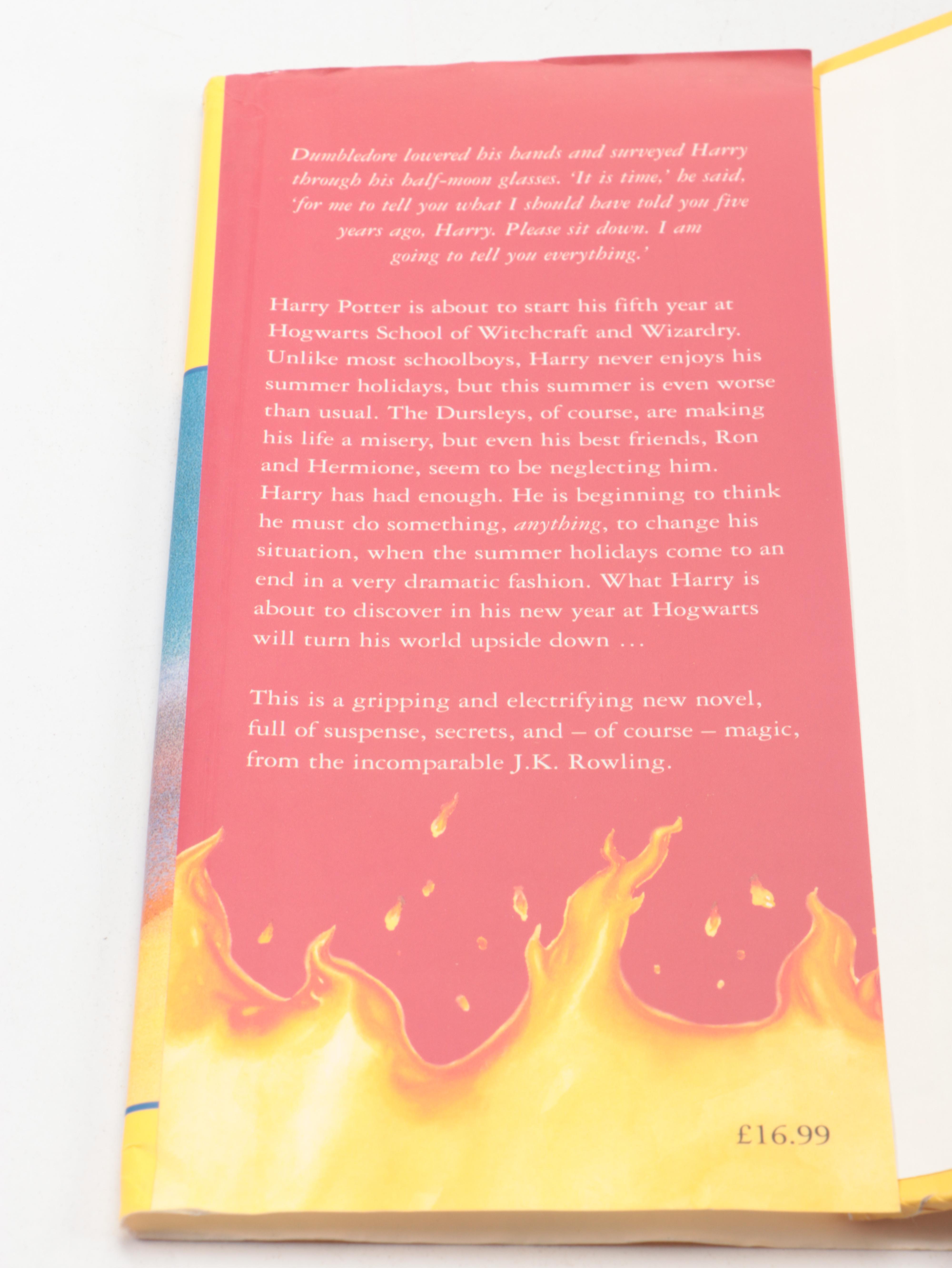 First UK Edition "Harry Potter and the Order of the Phoenix" by J. K. Rowling