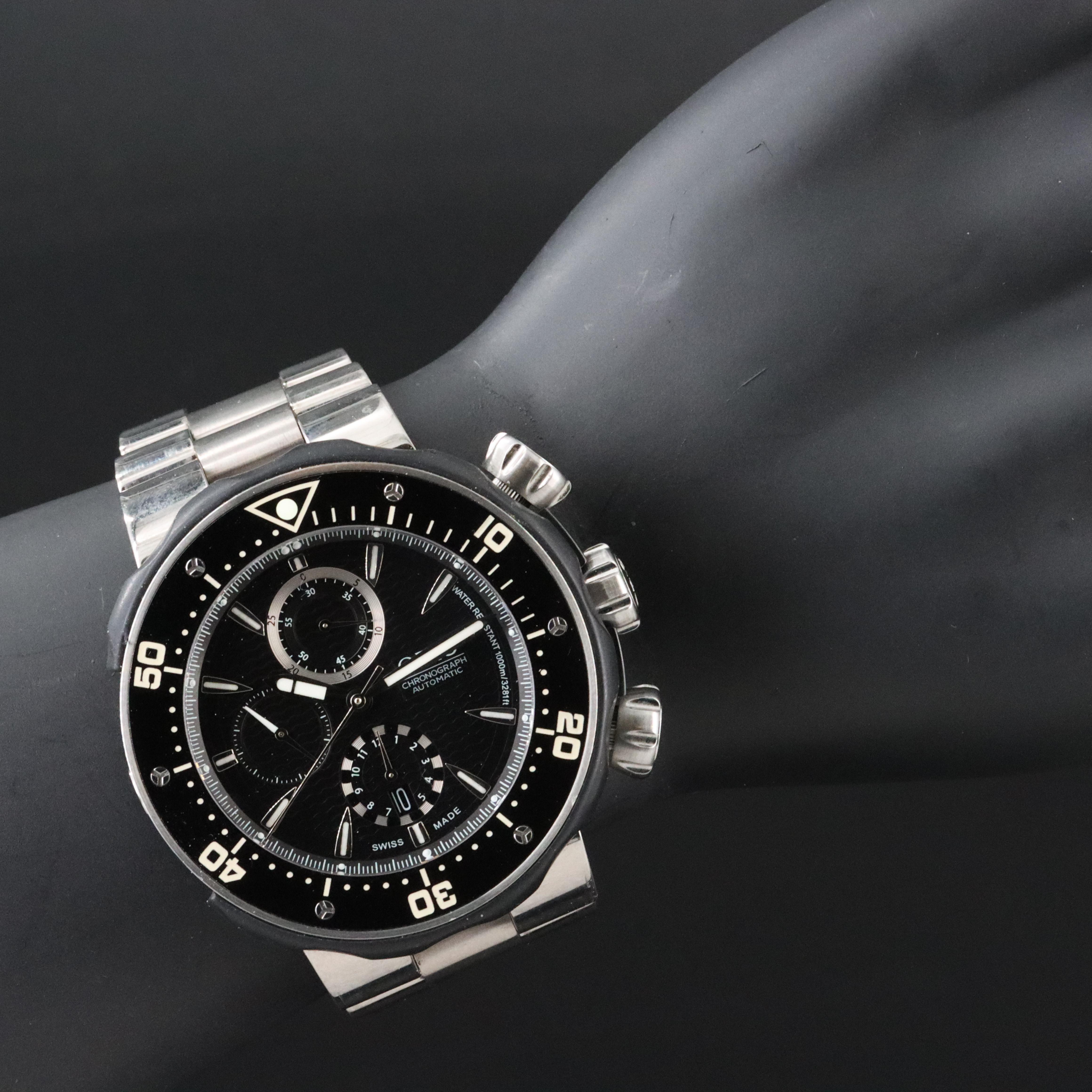 Oris ProDiver Chronograph 7630-71 Black 51mm Titanium Automatic Watch