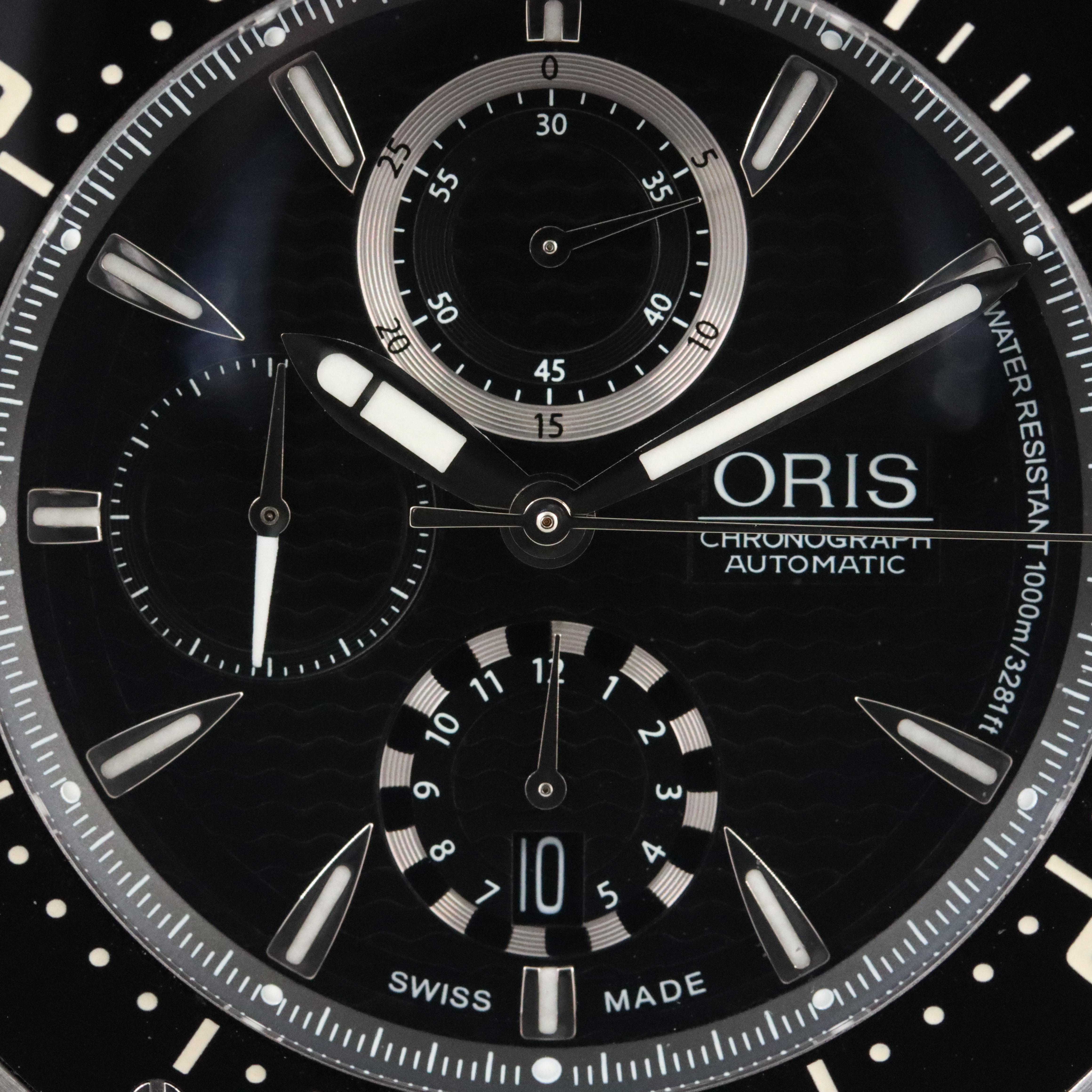 Oris ProDiver Chronograph 7630-71 Black 51mm Titanium Automatic Watch