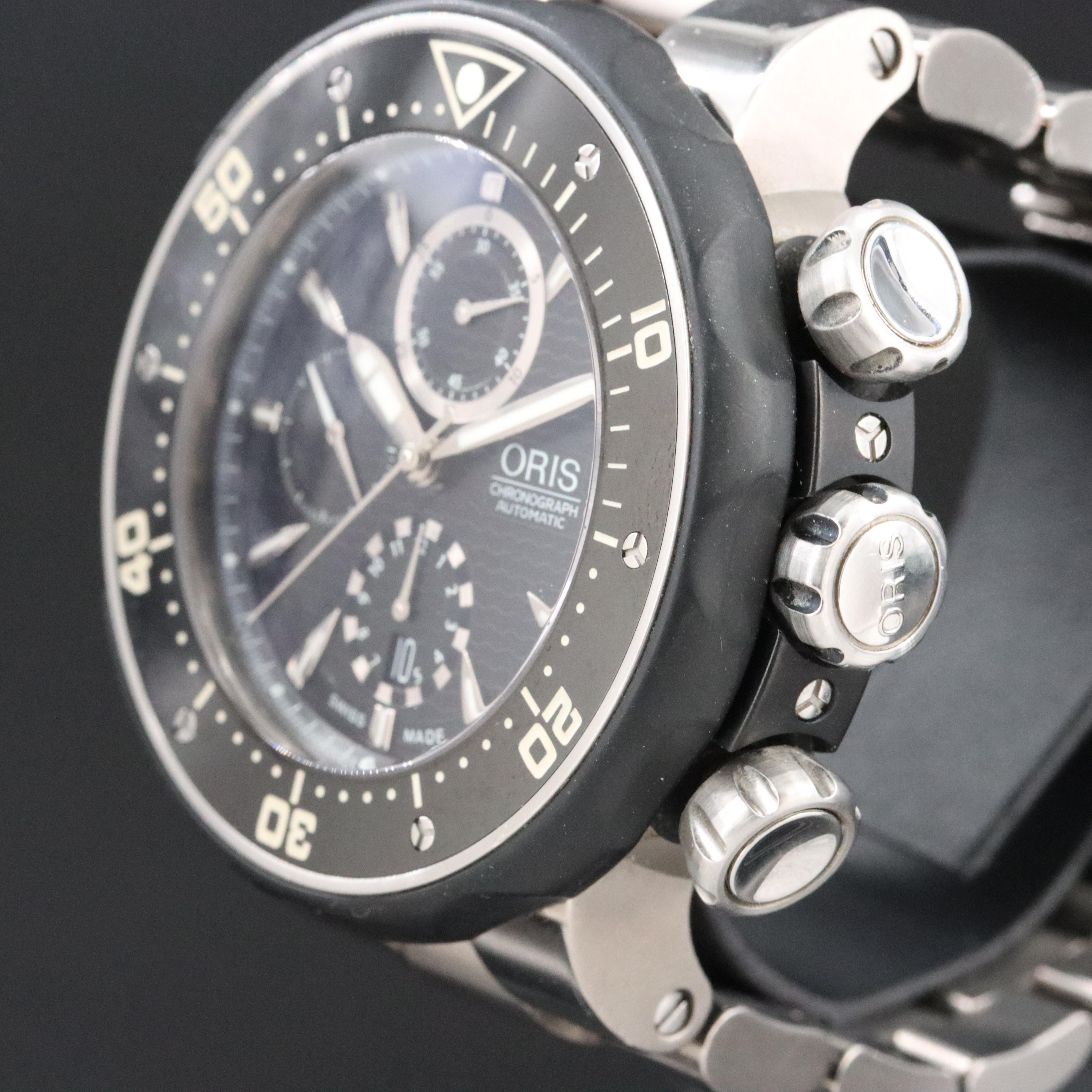 Oris ProDiver Chronograph 7630-71 Black 51mm Titanium Automatic Watch