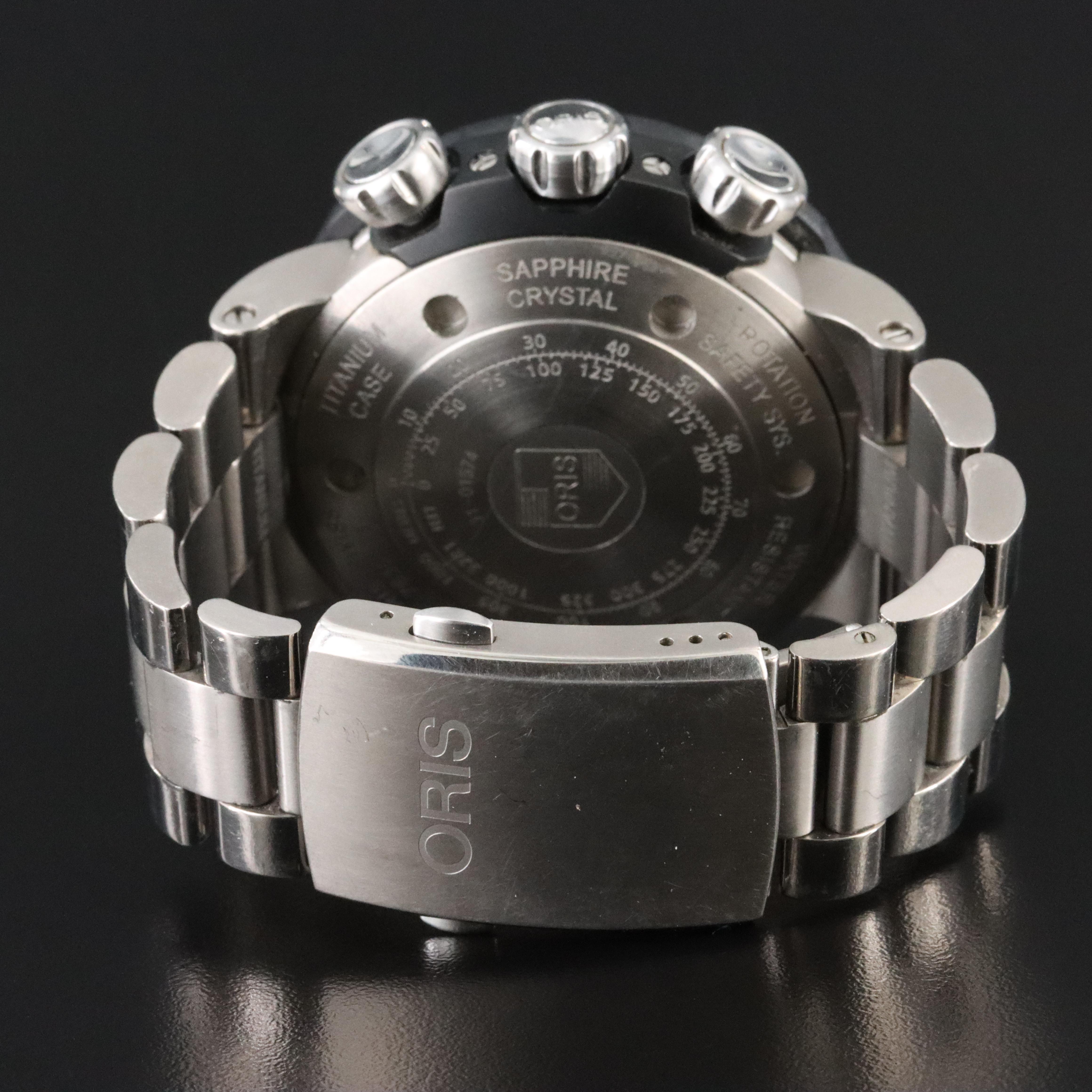 Oris ProDiver Chronograph 7630-71 Black 51mm Titanium Automatic Watch