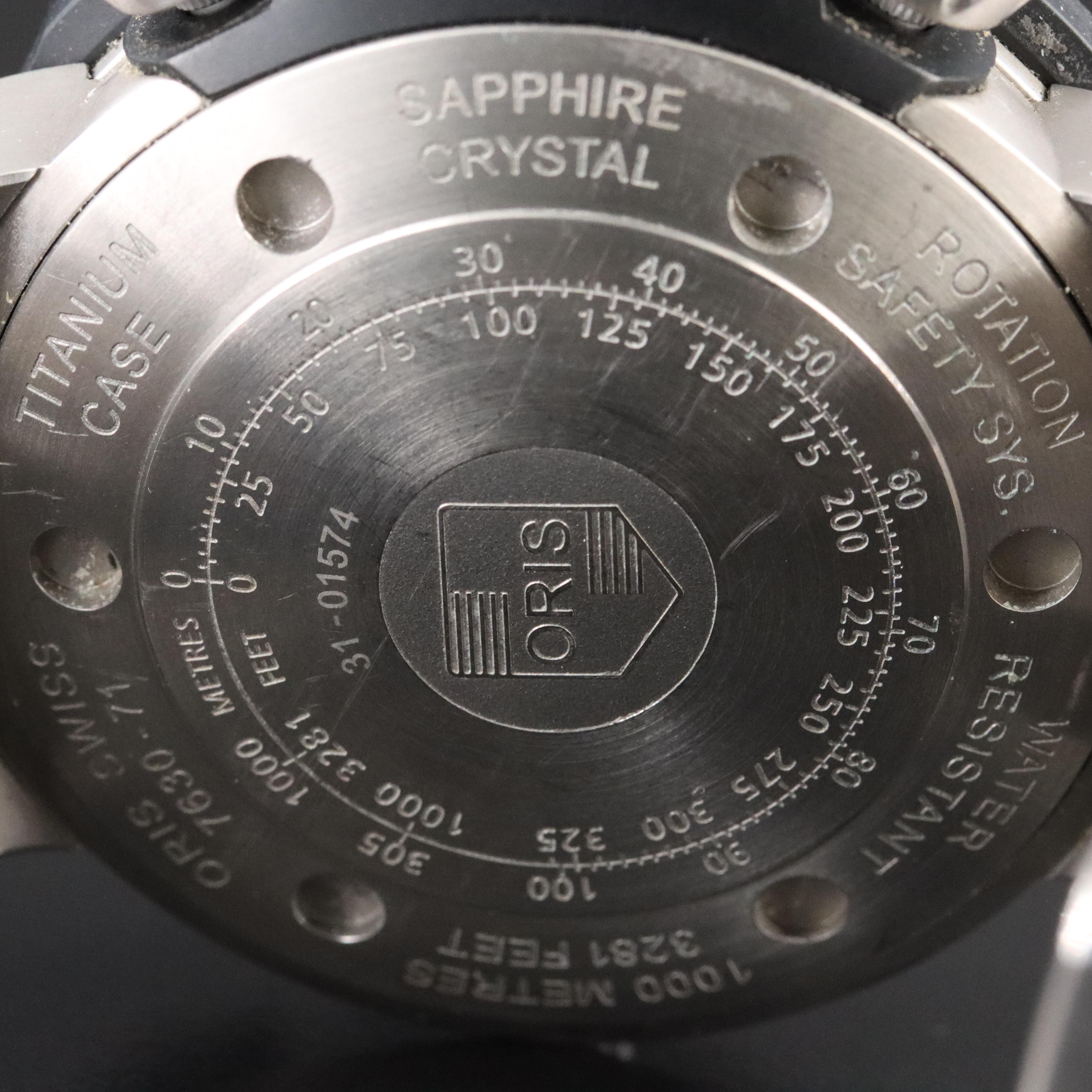 Oris ProDiver Chronograph 7630-71 Black 51mm Titanium Automatic Watch