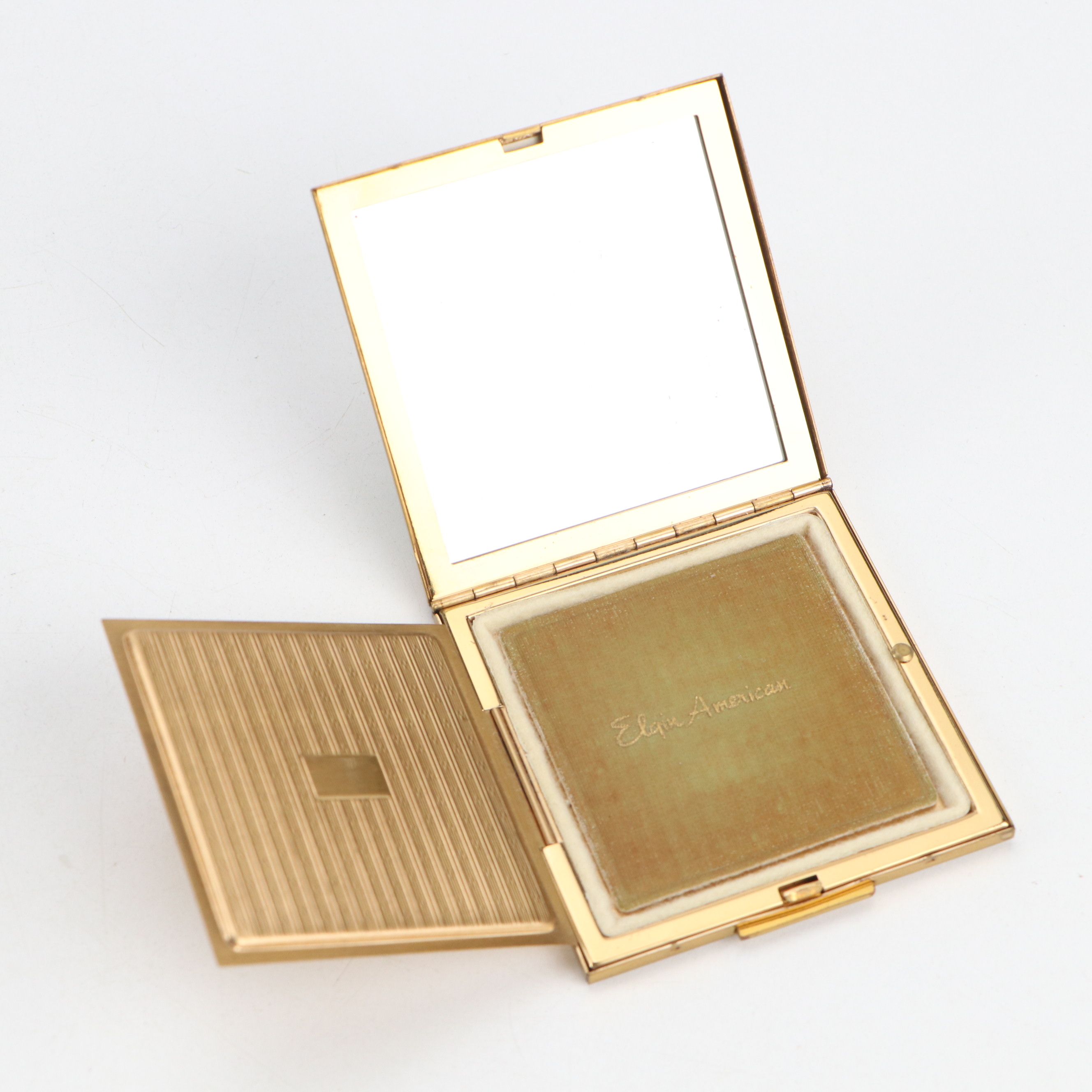 Vanity Tools Including Hand Mirror, Brushes, Hand-Painted Compact and More