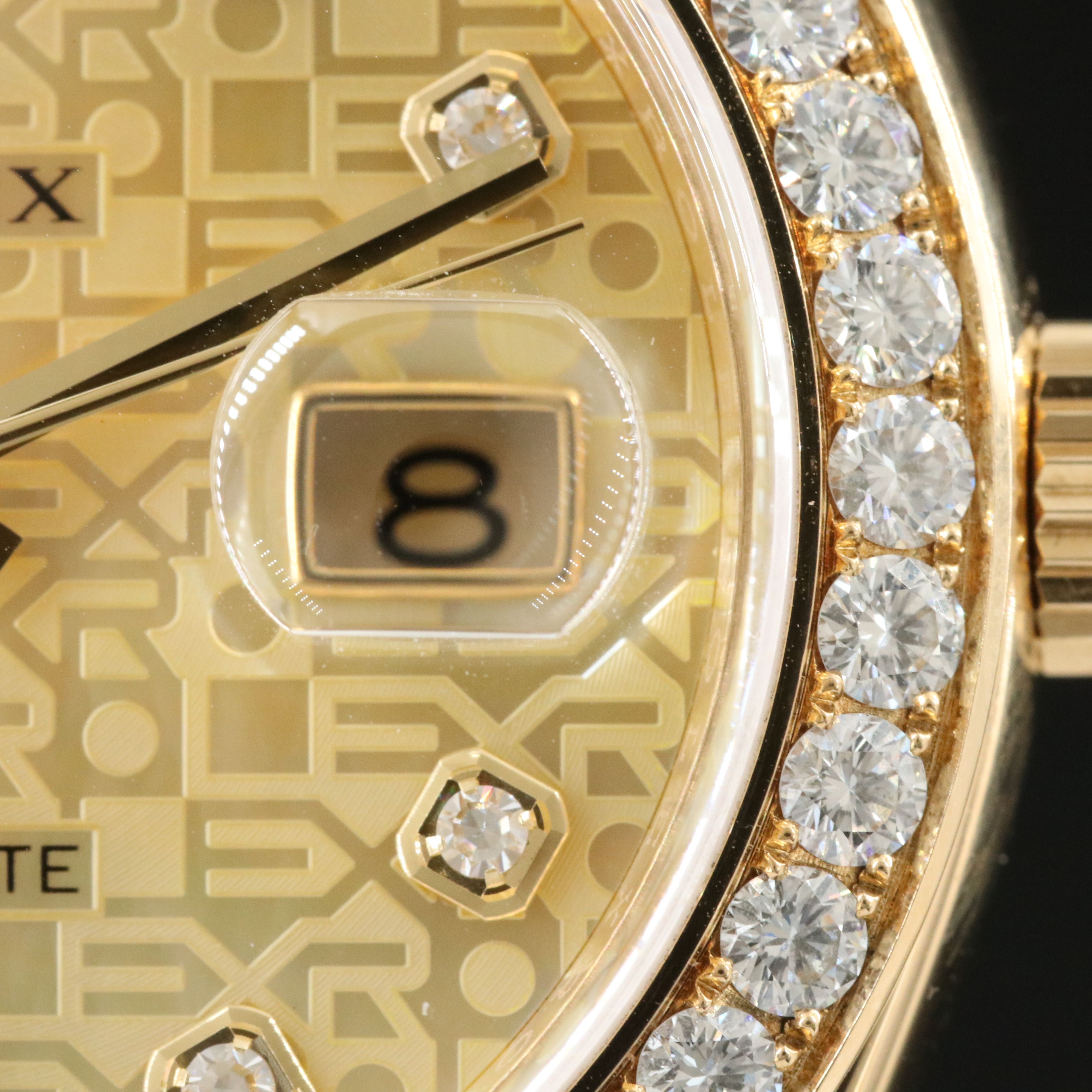 Rolex Day-Date Masterpiece 18948 2.75 CTW Diamond 18K Gold Watch c.2007