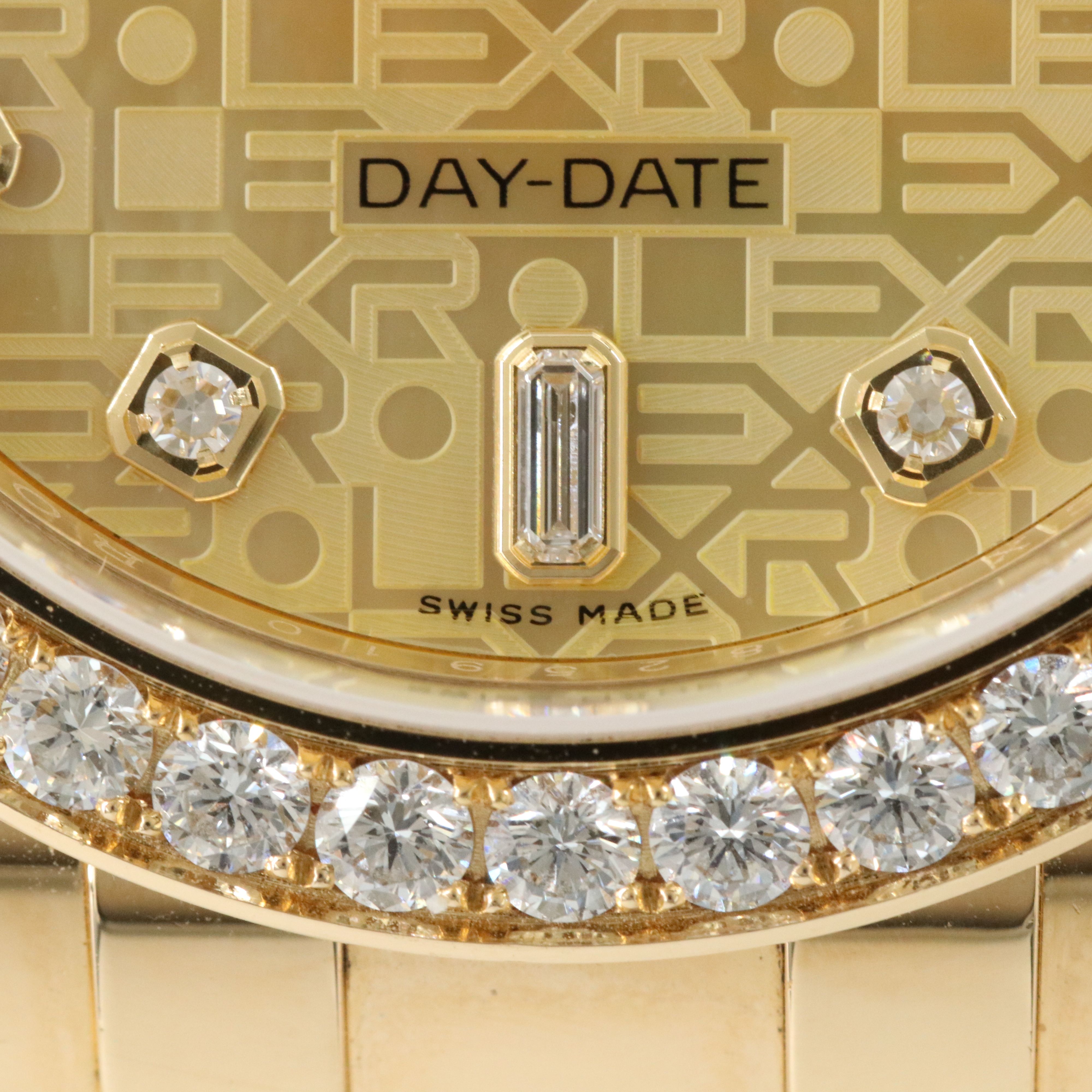 Rolex Day-Date Masterpiece 18948 2.75 CTW Diamond 18K Gold Watch c.2007