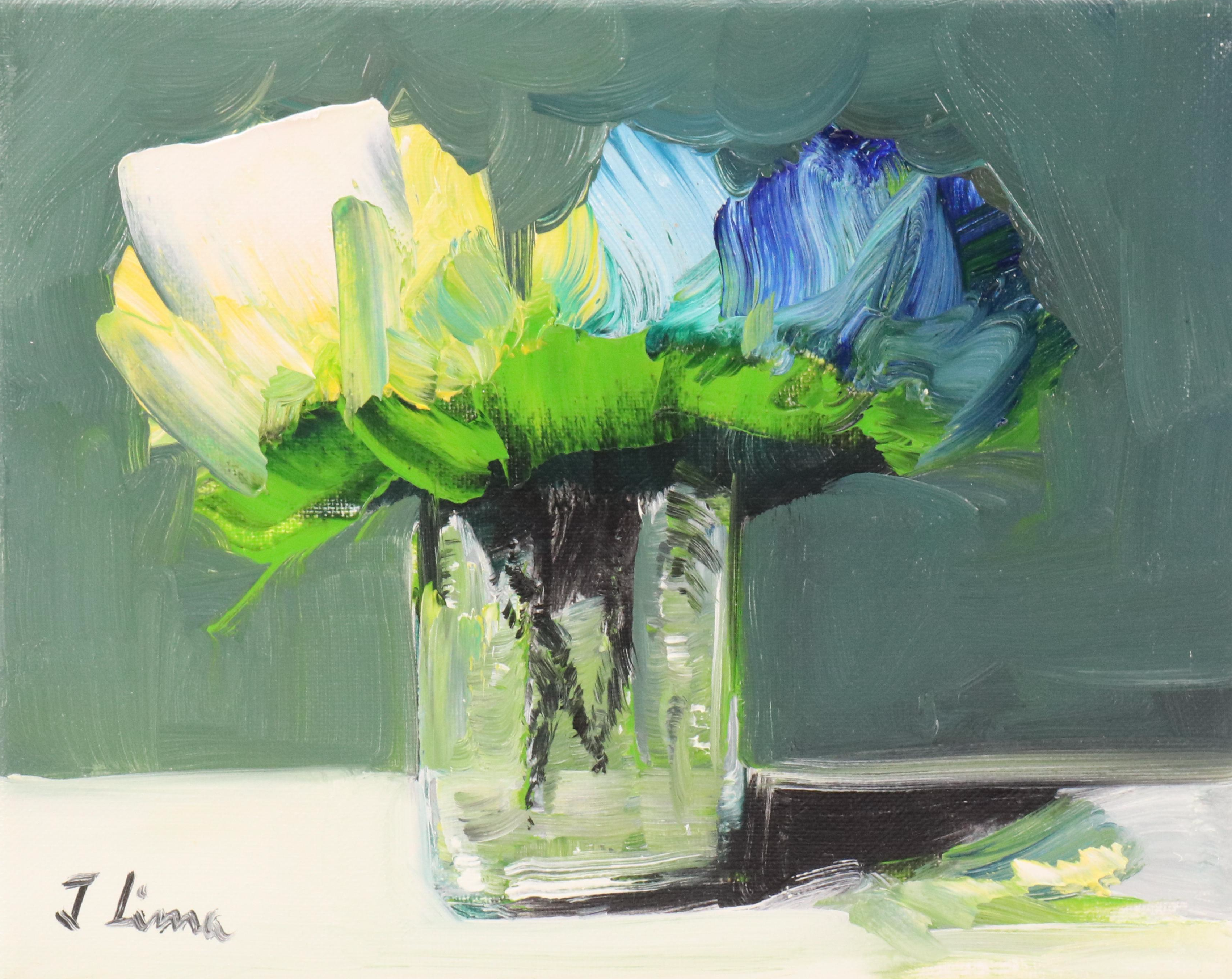 José M. Lima Floral Still Life Oil Painting, 2025