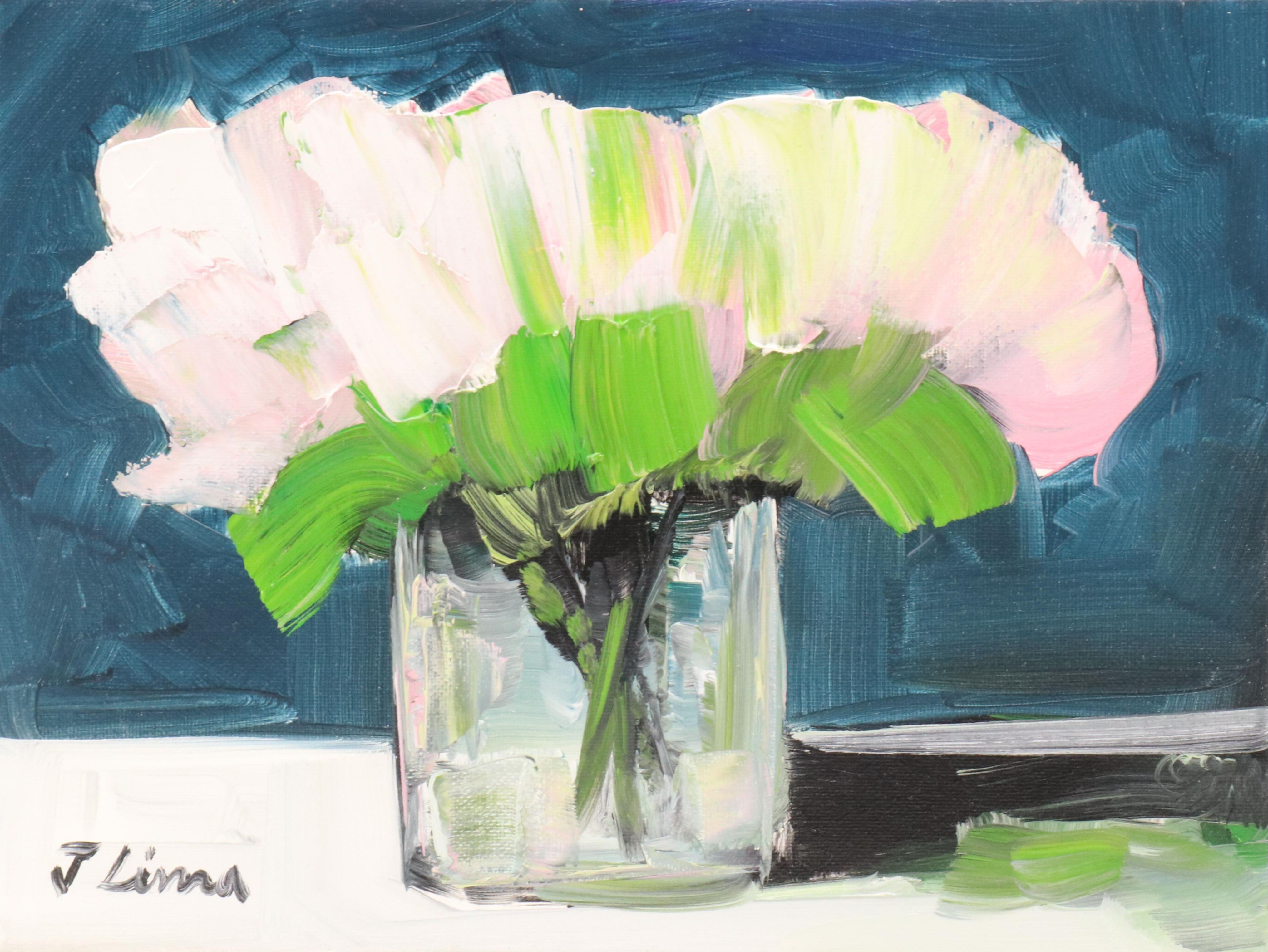 José M. Lima Floral Still Life Oil Painting, 2025