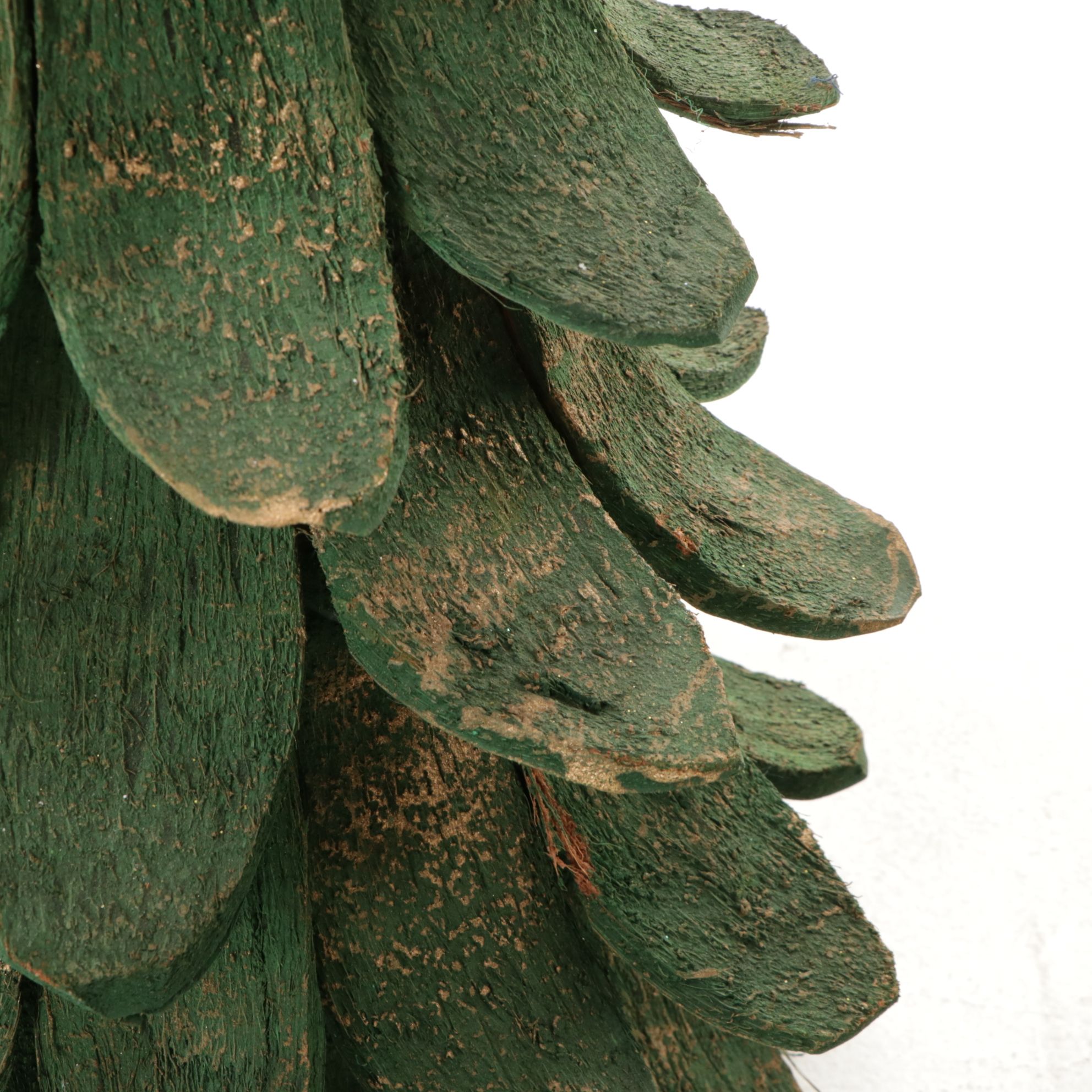 Coconut Shell Christmas Trees with Gold Paint and Coir Doormat