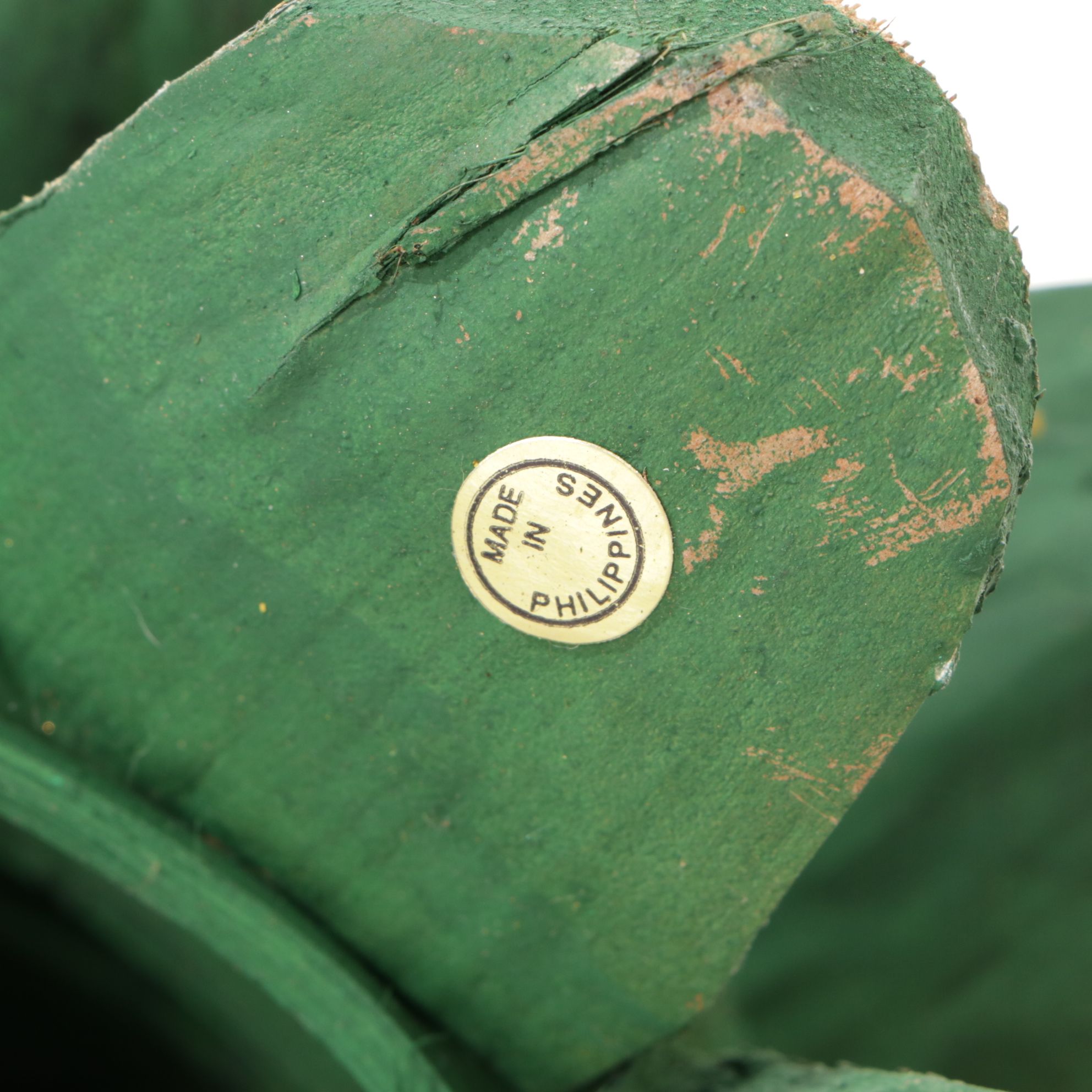 Coconut Shell Christmas Trees with Gold Paint and Coir Doormat