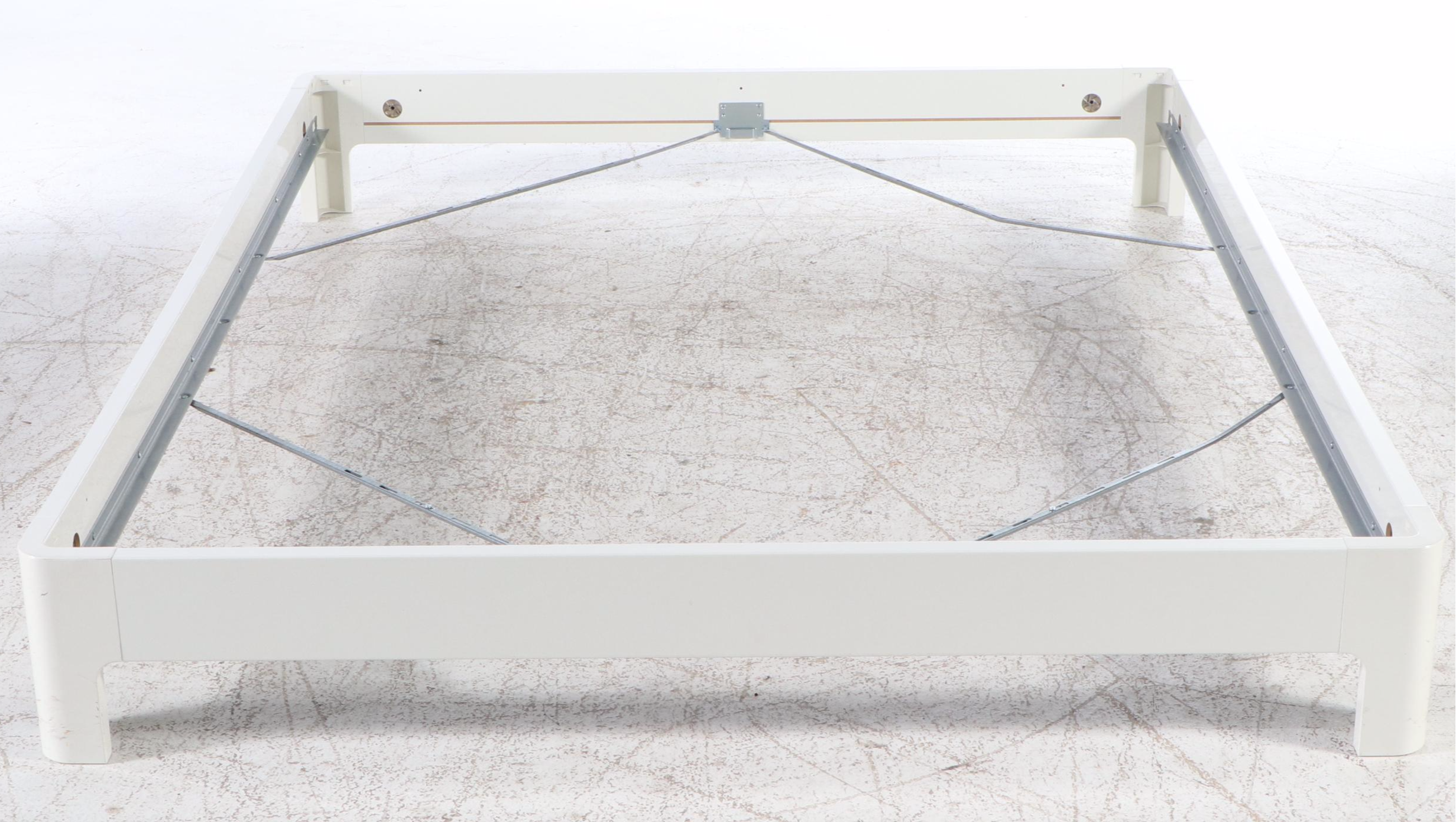 IKEA Modernist Style White Laminate Queen Size Bed Frame