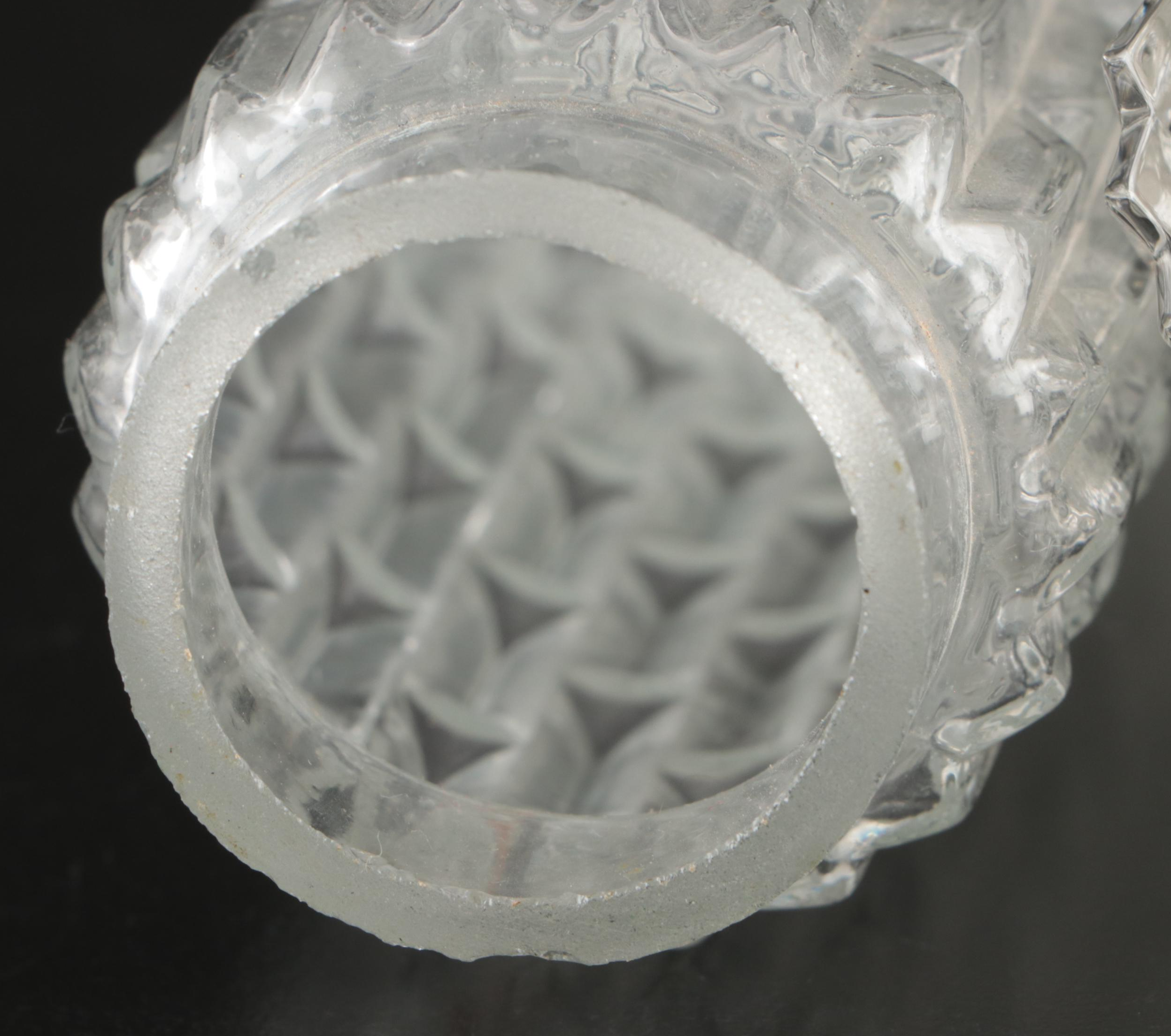 Pair of Art Deco Torpedo Glass Boudoir Lamps