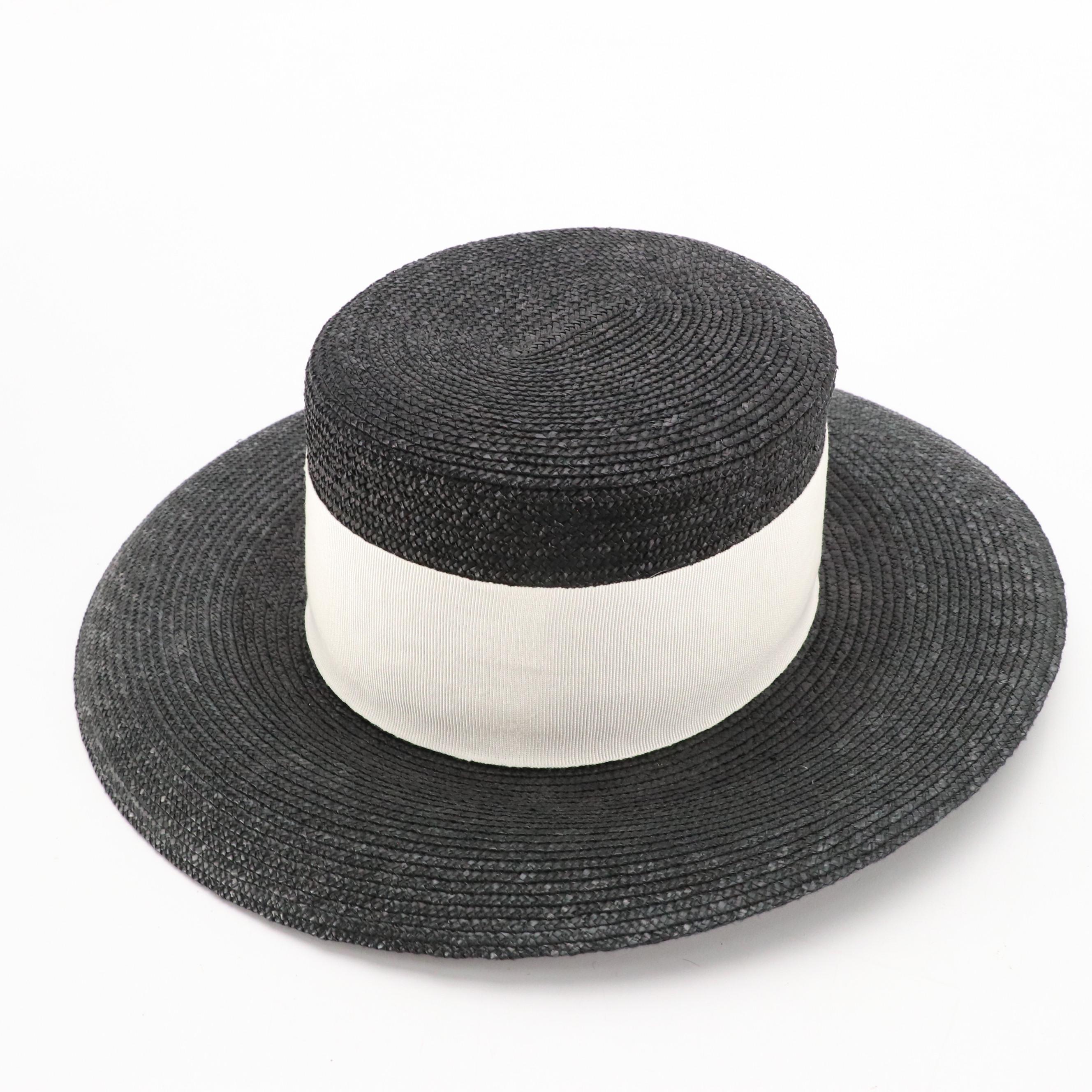 Eric Javits Occasion Hat with Other Wide Brim Hats, Pillbox Hat, and Hat Boxes