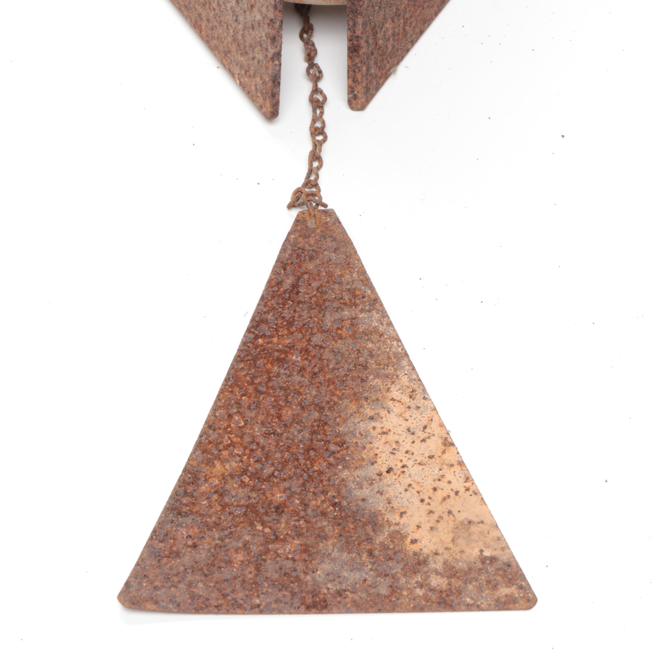Cast Iron Triangular Hanging Wind Chime