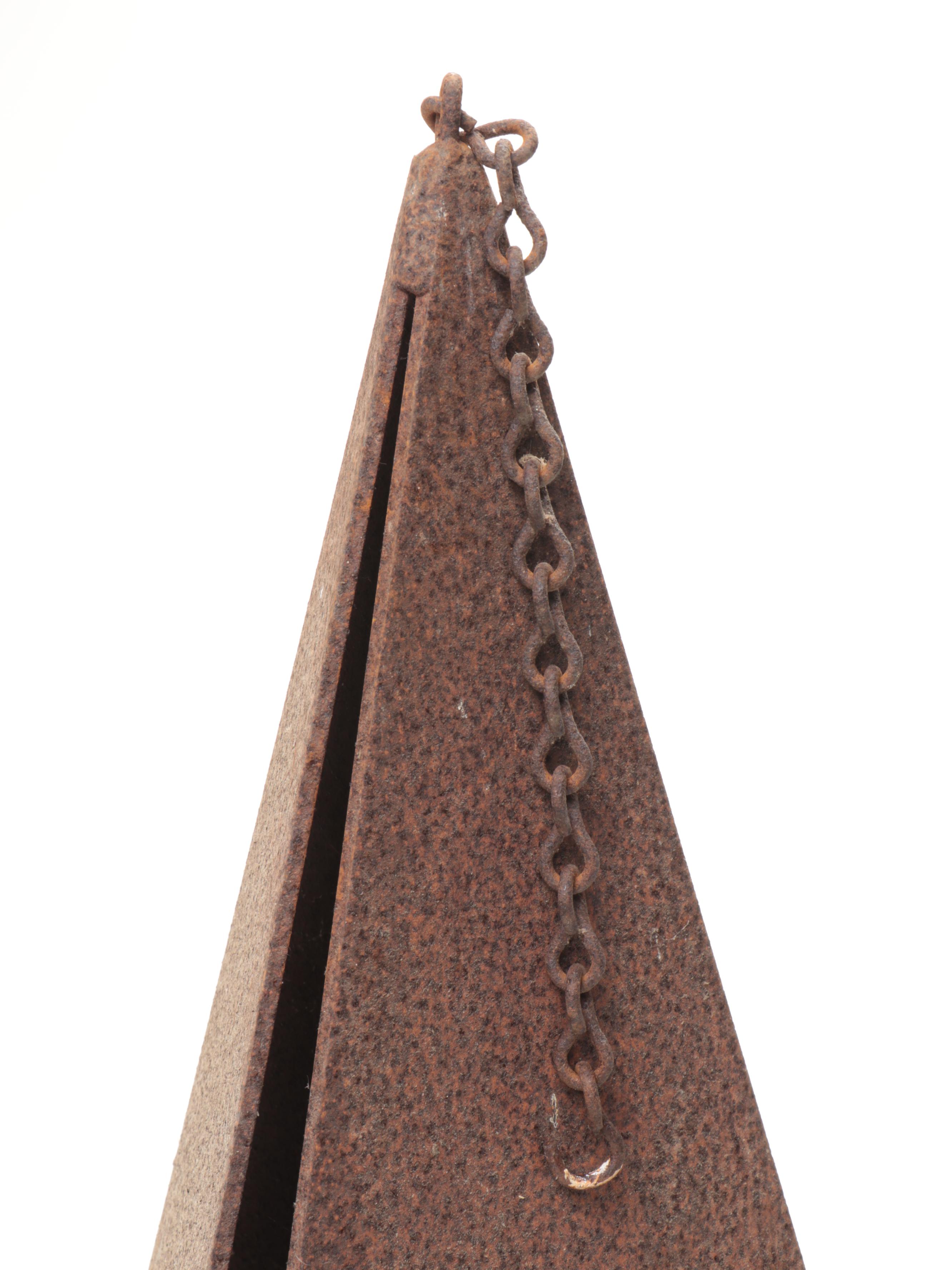 Cast Iron Triangular Hanging Wind Chime