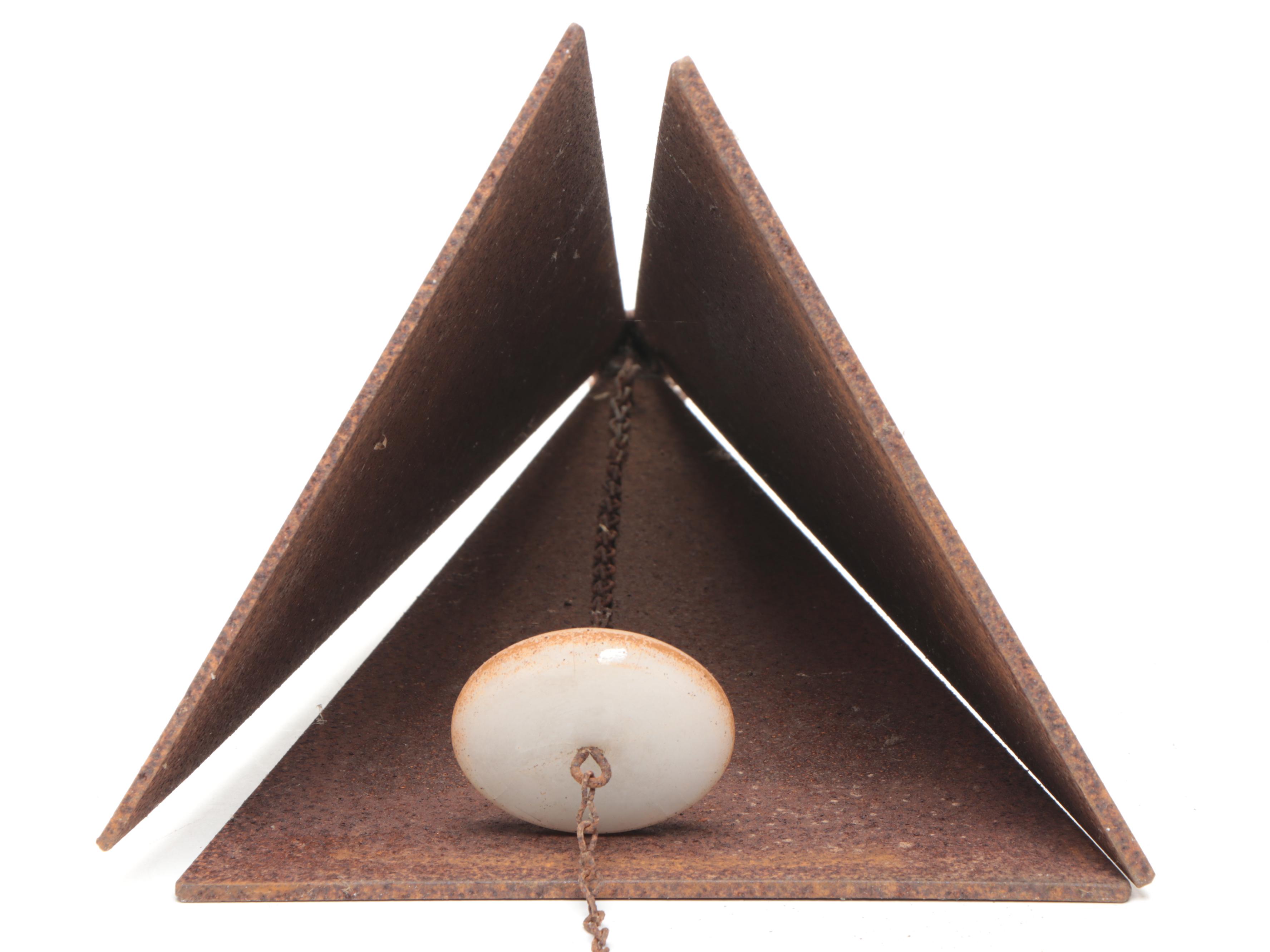 Cast Iron Triangular Hanging Wind Chime