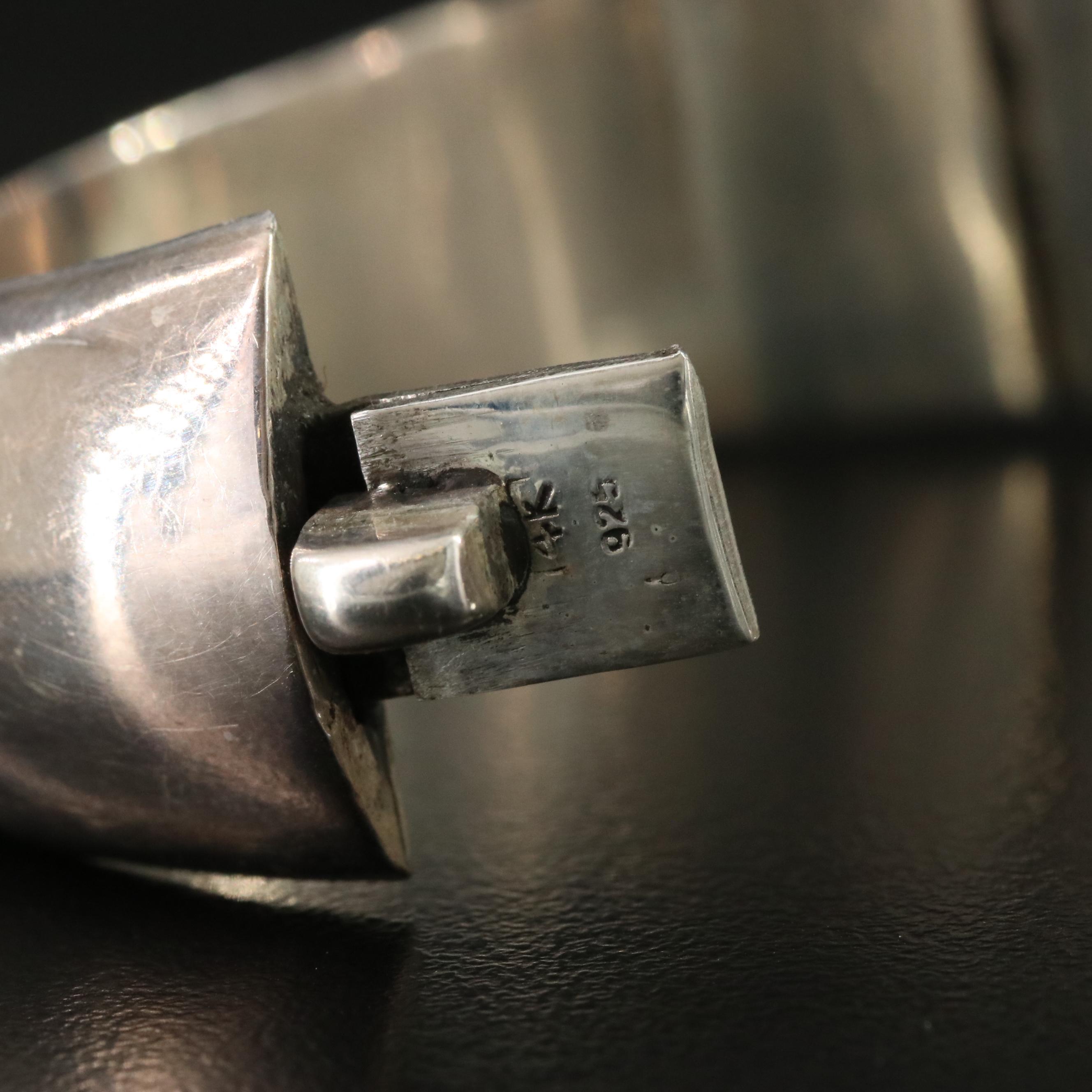 Lanfeld Sterling Hinged Bracelet with 14K Accents