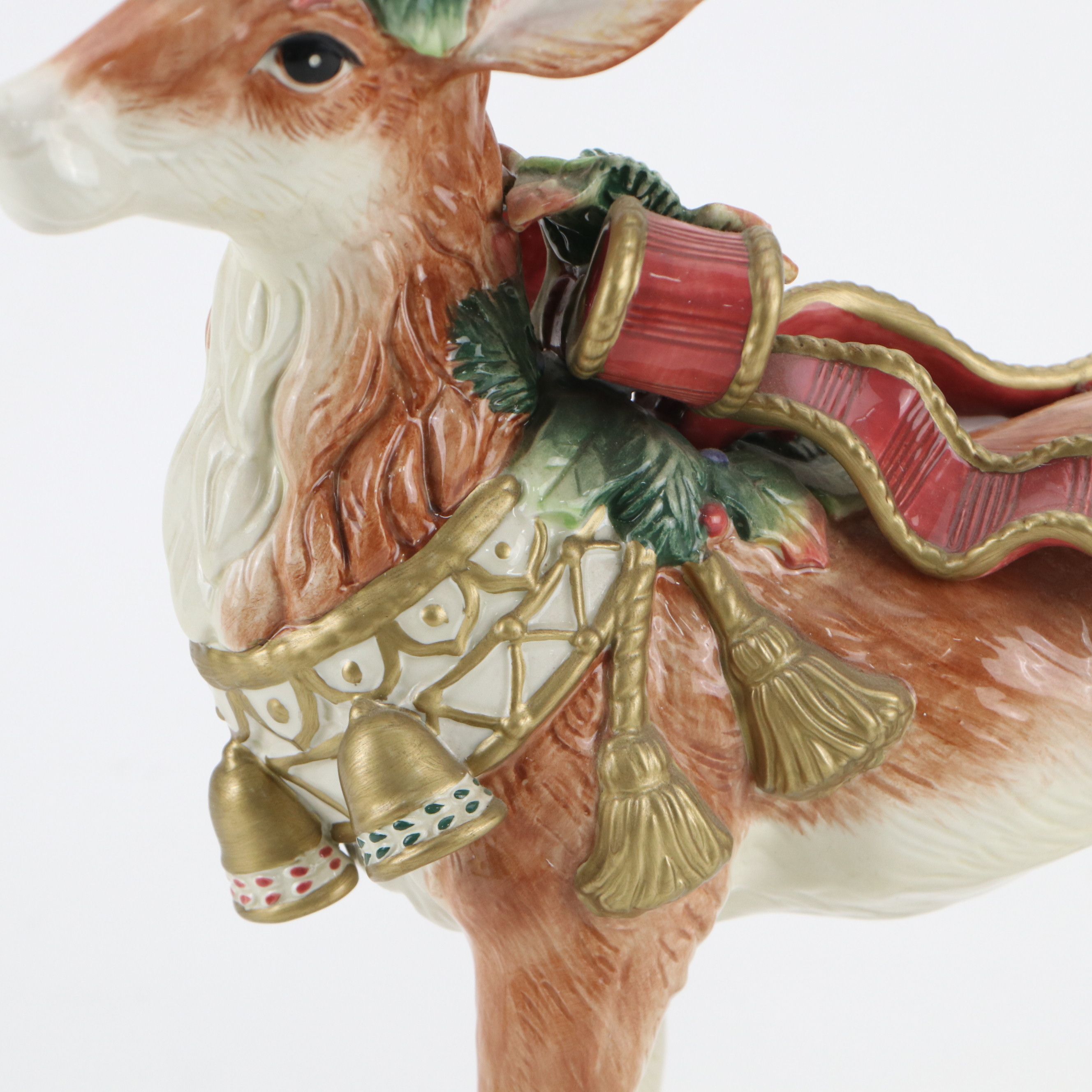 Fitz & Floyd Ceramic Reindeer Figurine