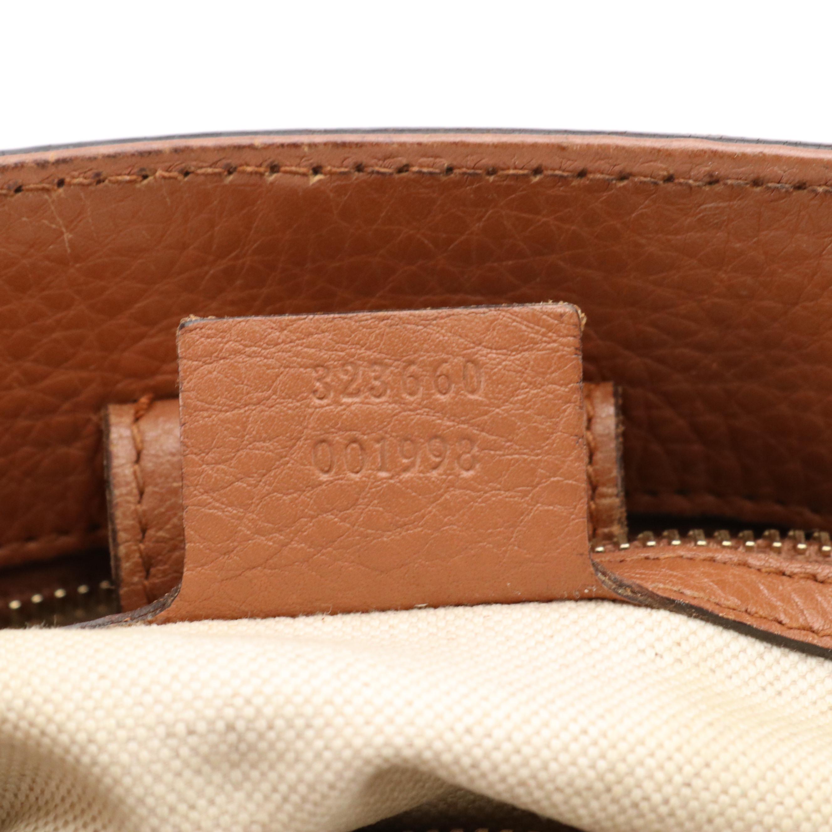 Gucci Bamboo Calfskin Leather Two-Way Shopper Tote