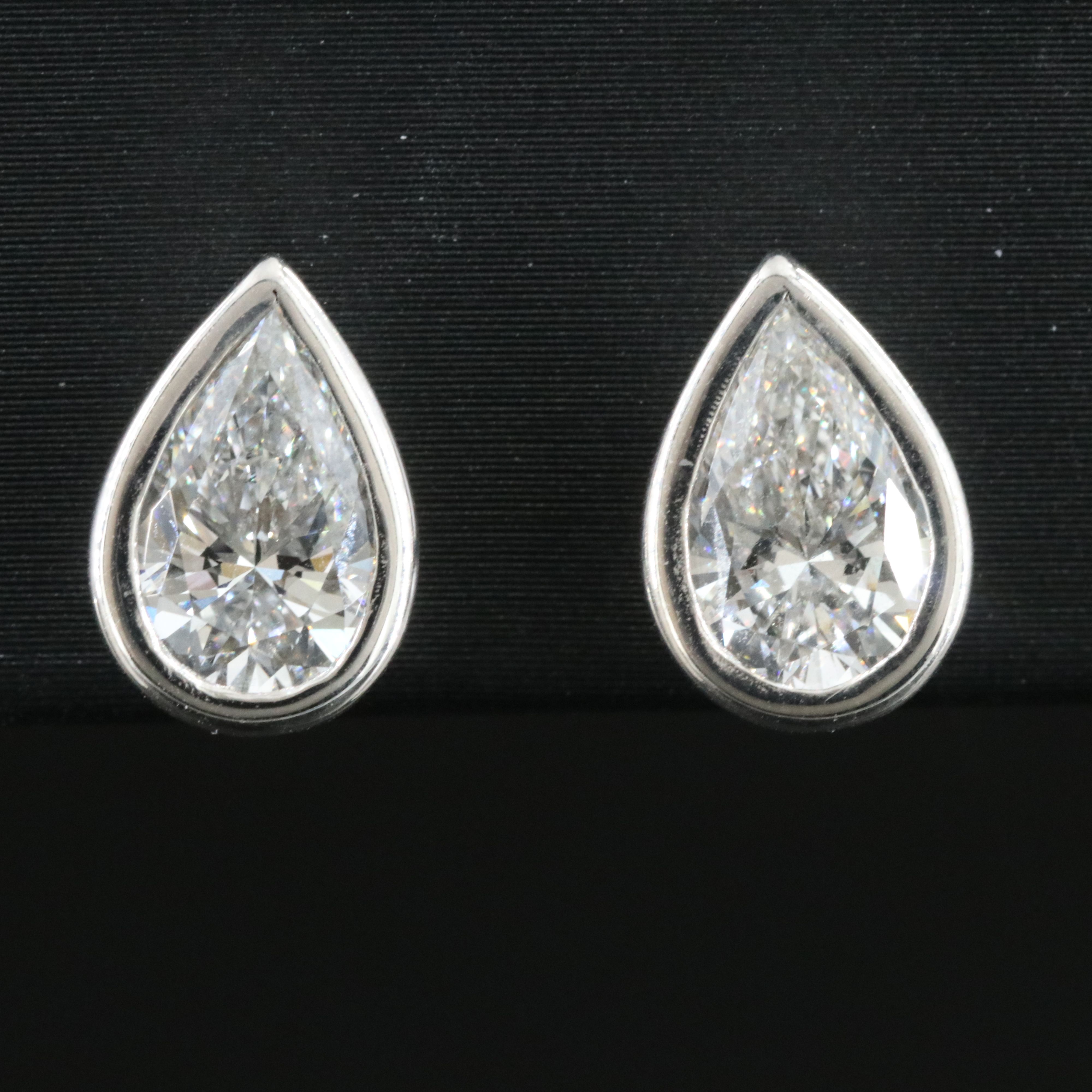 14K 2.03 CTW Lab Grown Diamond Stud Earrings with IGI Reports