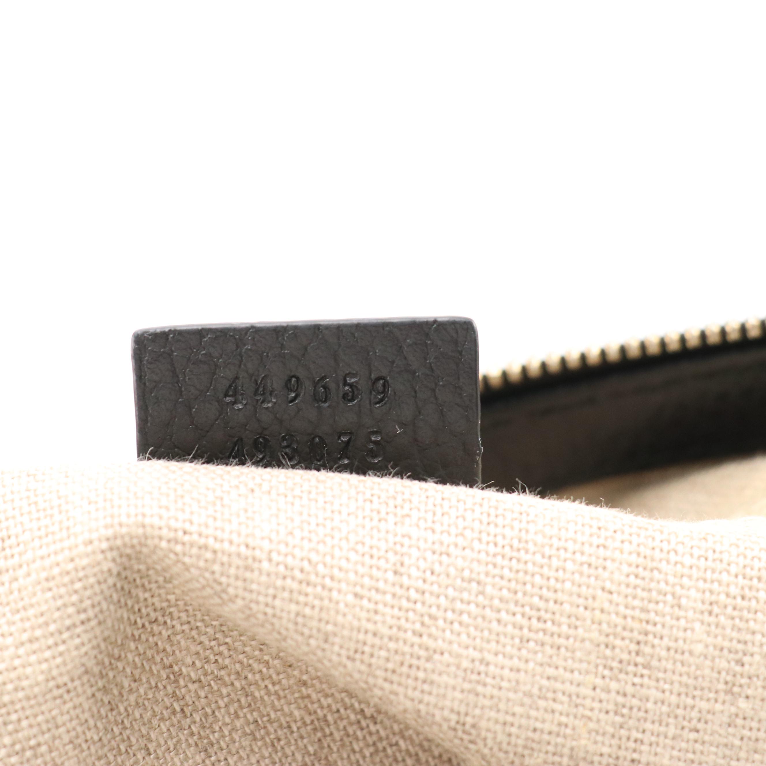 Gucci Calfskin Leather Interlocking GG Charm Zip Top Shopper Tote