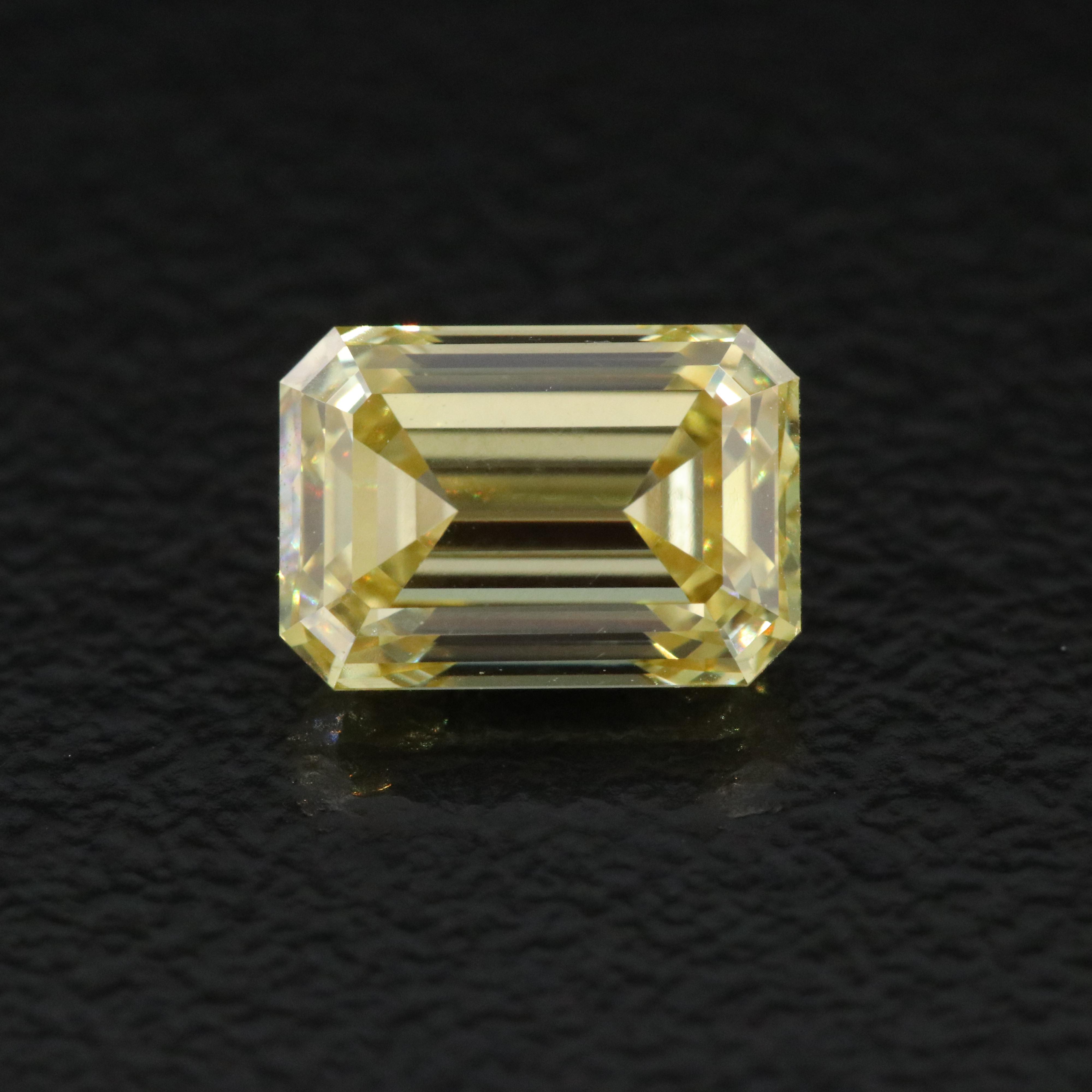 Loose 1.51 CT Fancy Yellow Lab Grown Diamond with IGI Report