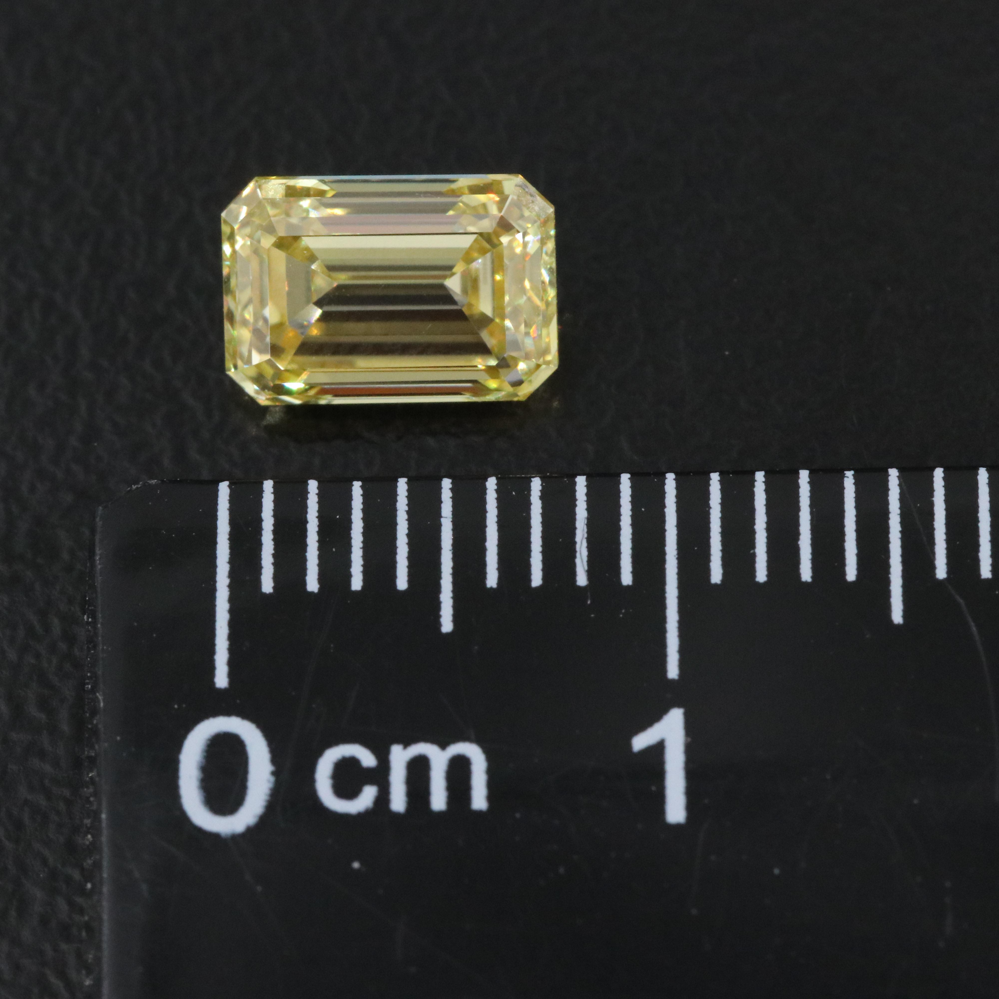 Loose 1.51 CT Fancy Yellow Lab Grown Diamond with IGI Report