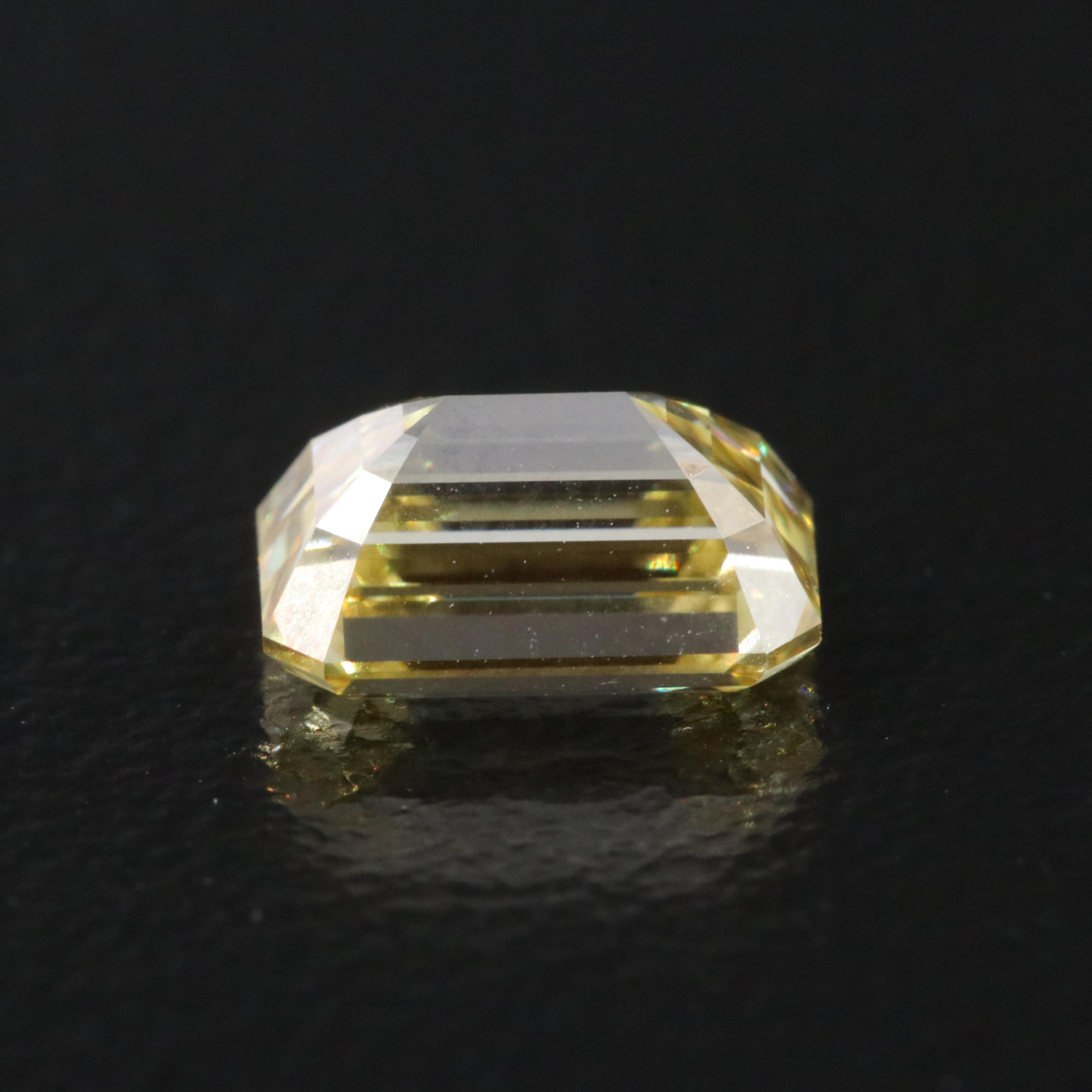 Loose 1.51 CT Fancy Yellow Lab Grown Diamond with IGI Report