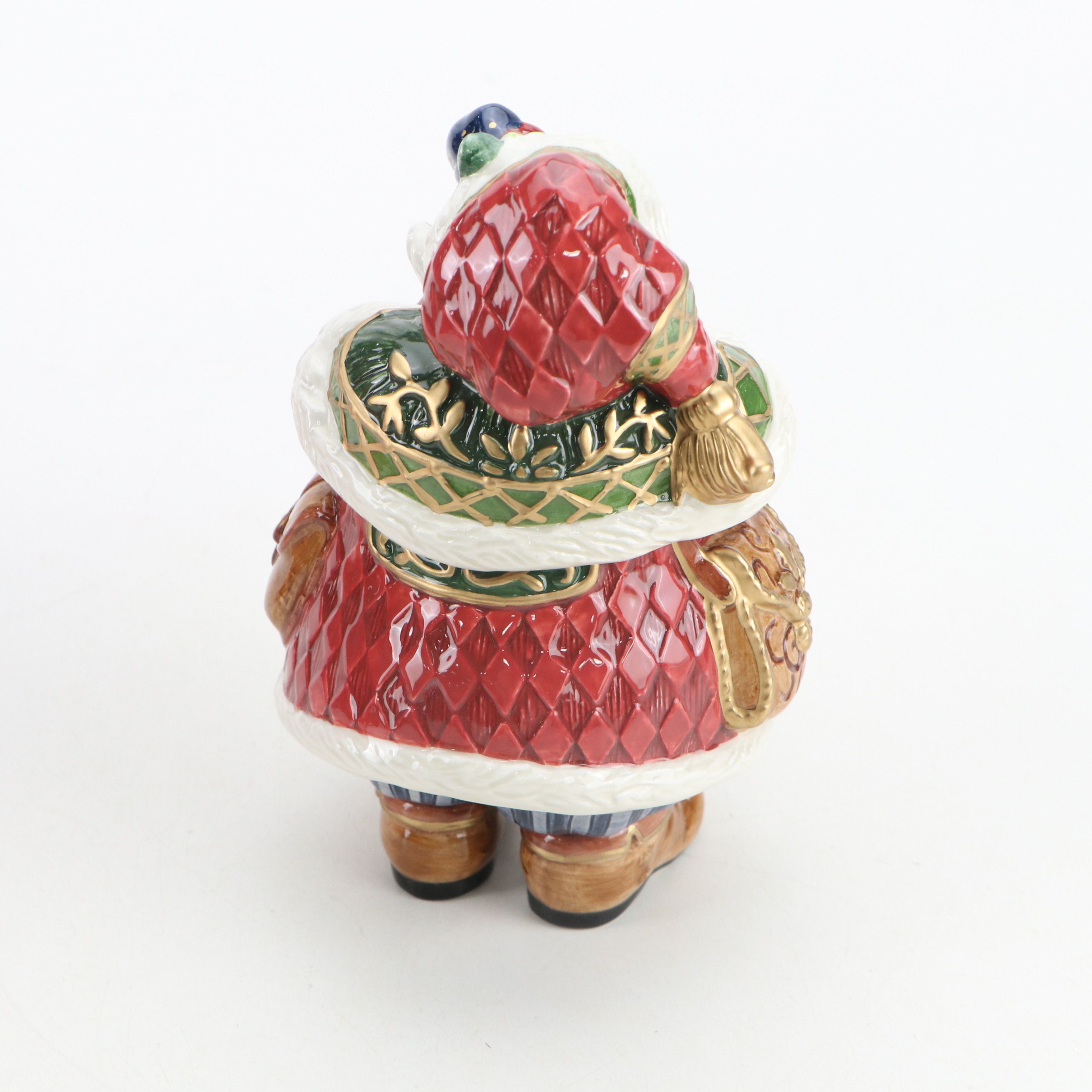 Fitz & Floyd "Jolly Ole St. Nick" Resin and Ceramic Musical Figurines