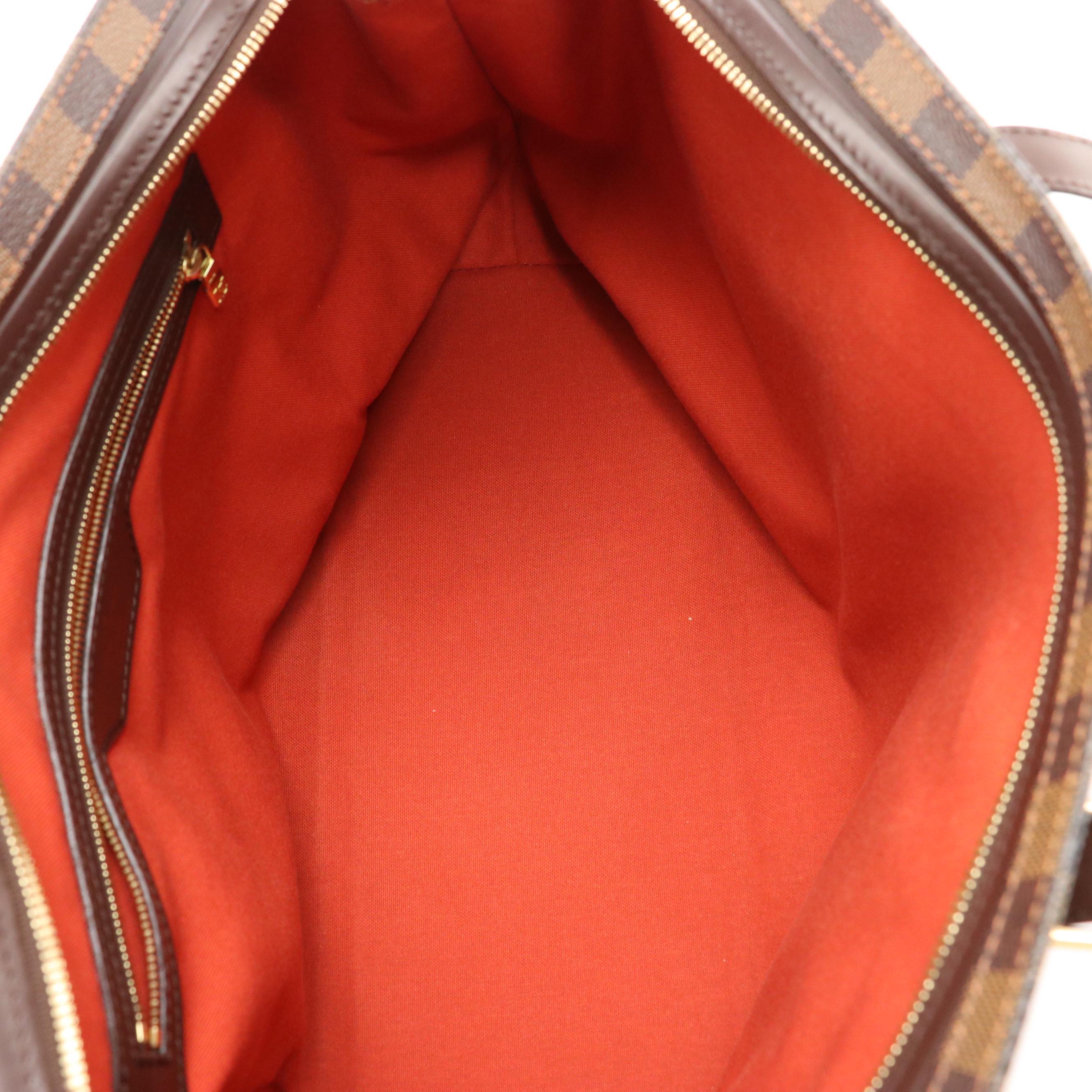 Louis Vuitton Chelsea Tote in Damier Ebene Canvas and Brown Leather