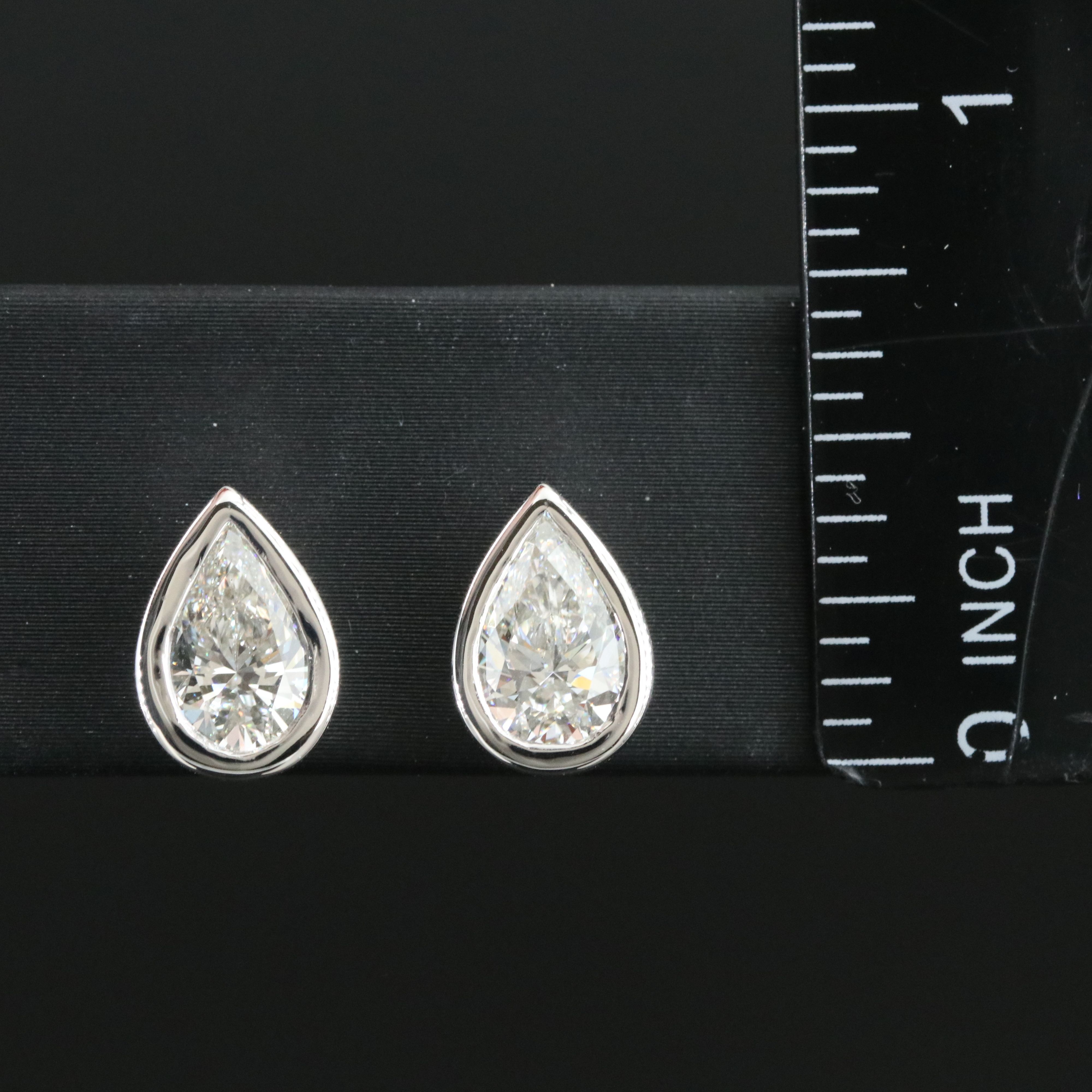 14K 2.45 CTW Lab Grown Diamond Stud Earrings with IGI Reports