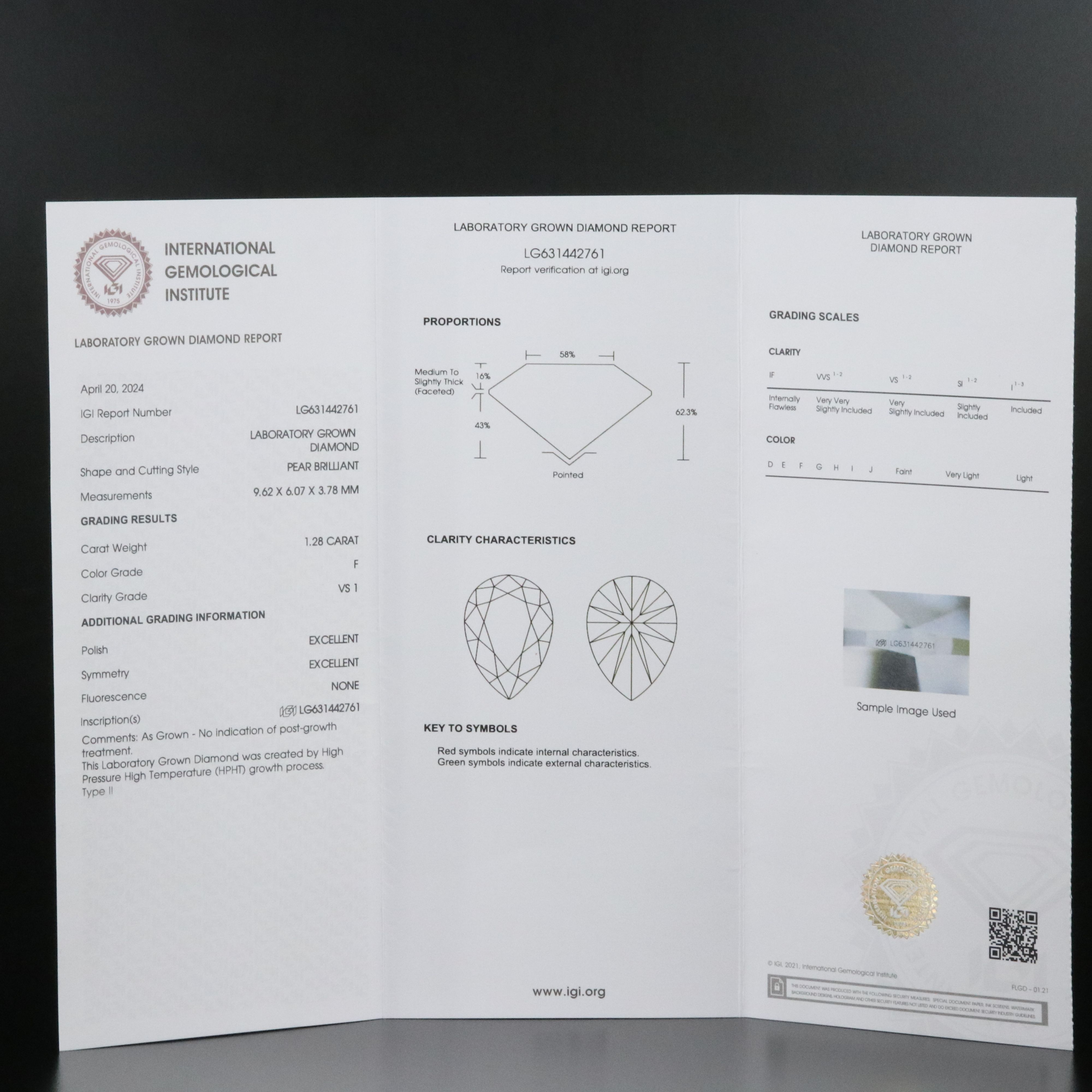 14K 2.45 CTW Lab Grown Diamond Stud Earrings with IGI Reports