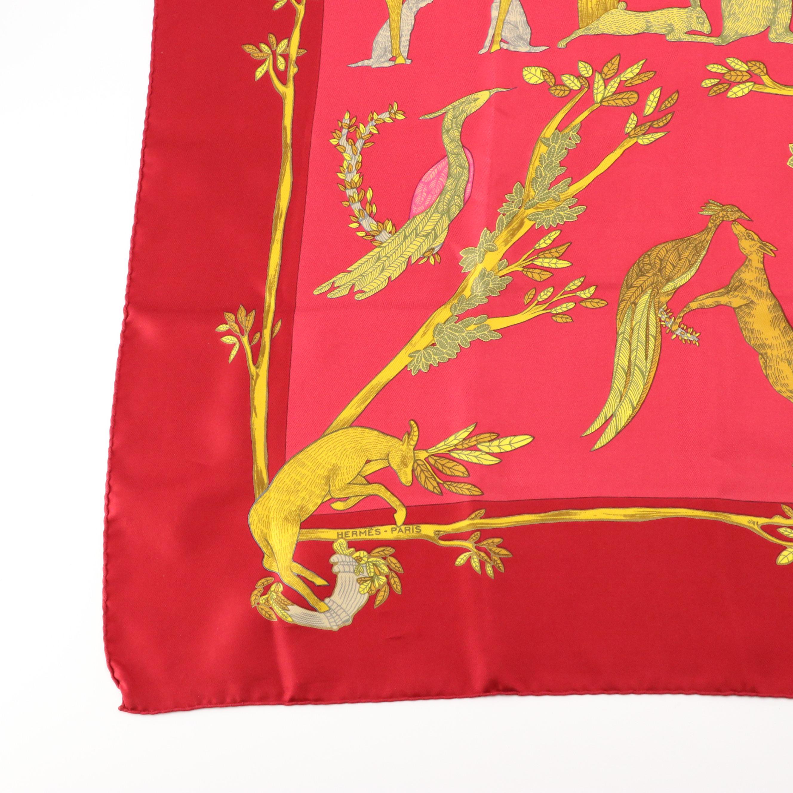 Hermès "Alphabet III" Scarf 90 in Silk Twill