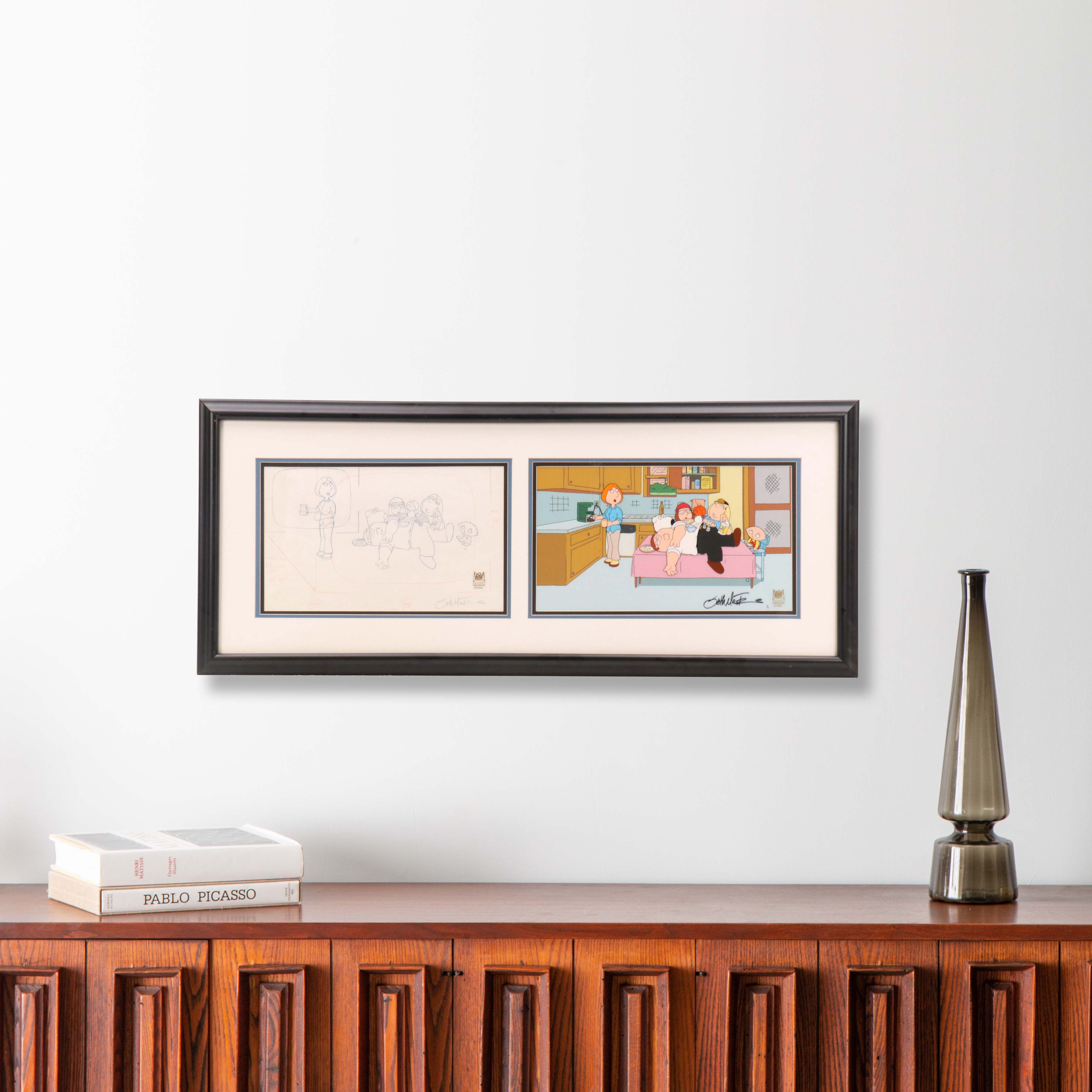 Seth MacFarlane Hand-Painted "Family Guy" Animation Cel and Production Art