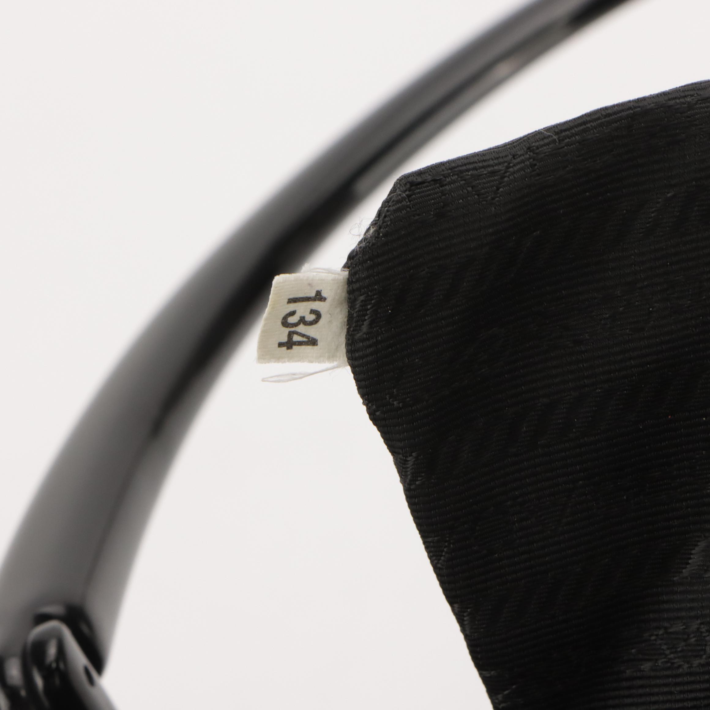 Prada Black Tessuto Nylon Top Handle Tote Bag with Acrylic Handle